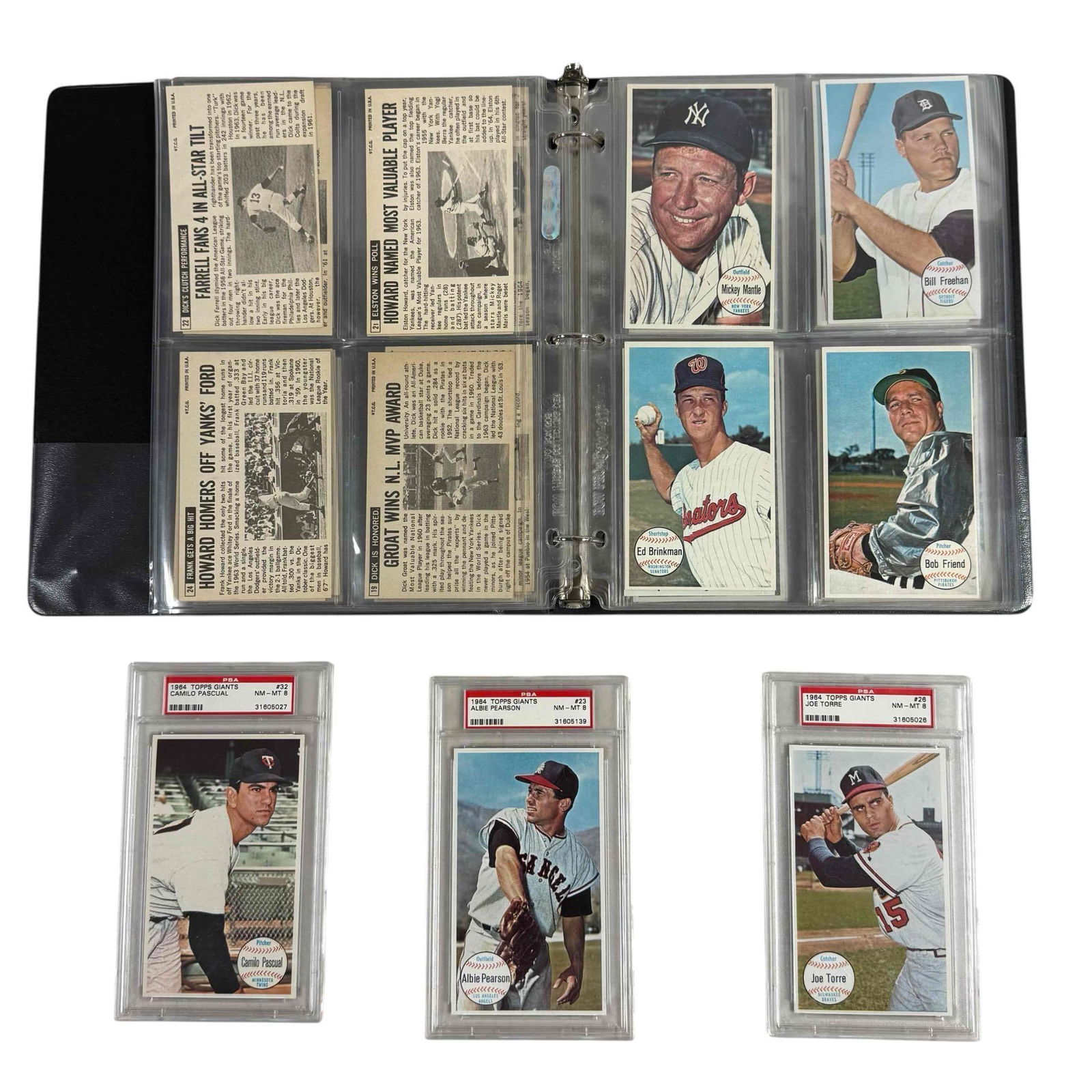 1964 Topps Giants Complete Set w/ PSA 8 Grades (1 of 19)