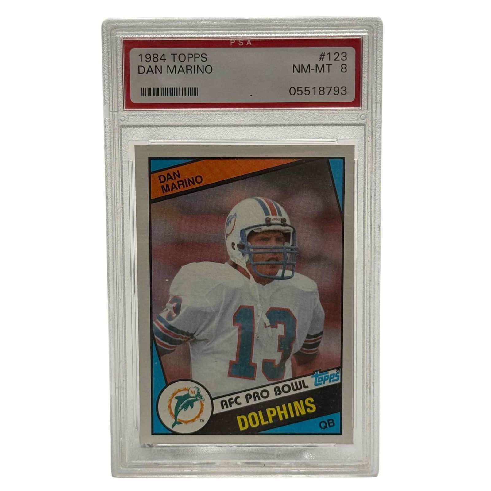1984 Topps #123 Dan Marino Rookie Card PSA 8 (1 of 9)