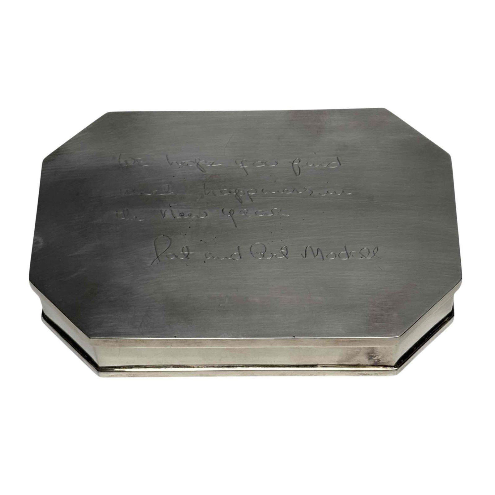 Art and Pat Modell Gift to Bob Feller Silver Plated Trinket Box (1 of 15)