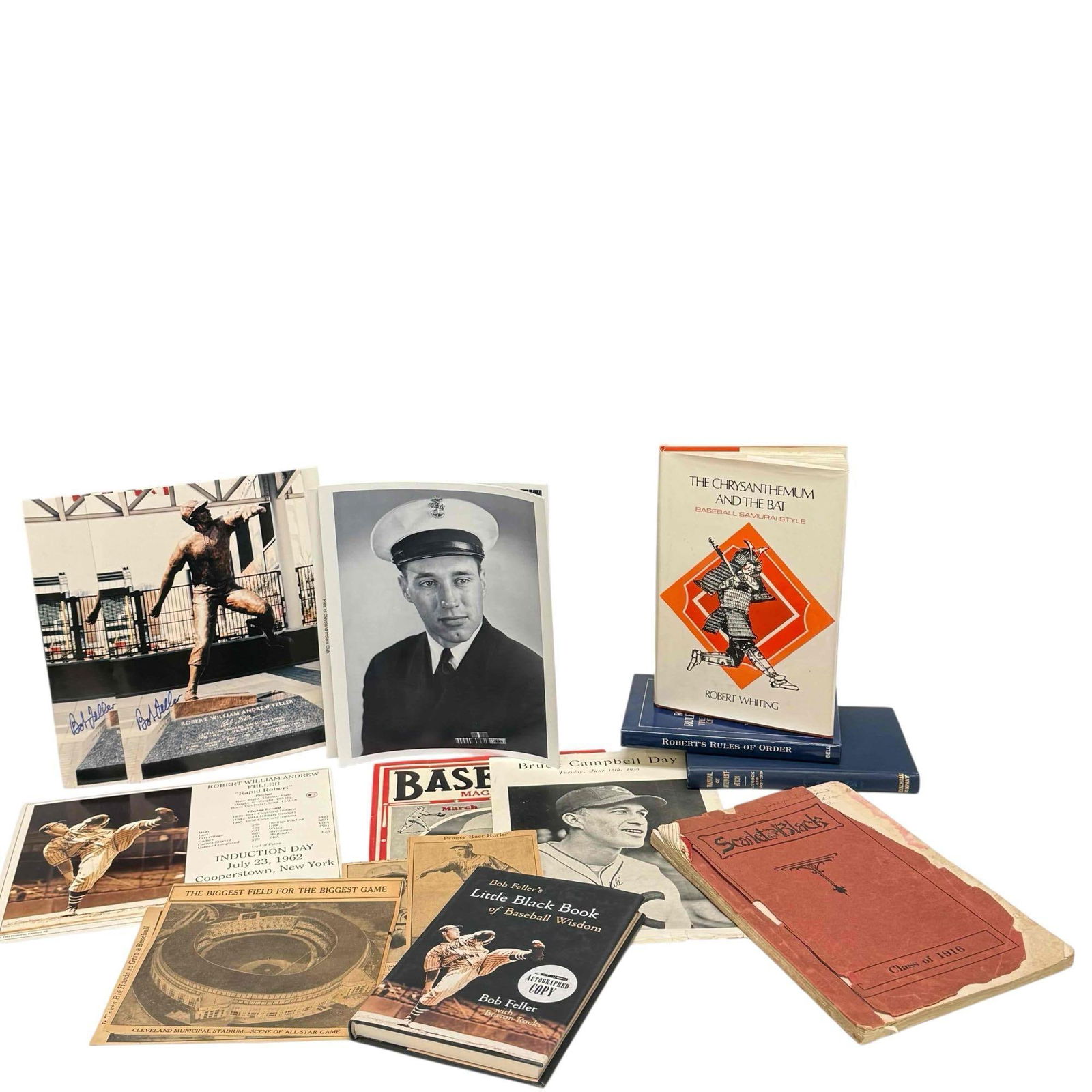 Amazing Bob Feller Autographs, Books and More Lot (1 of 20)