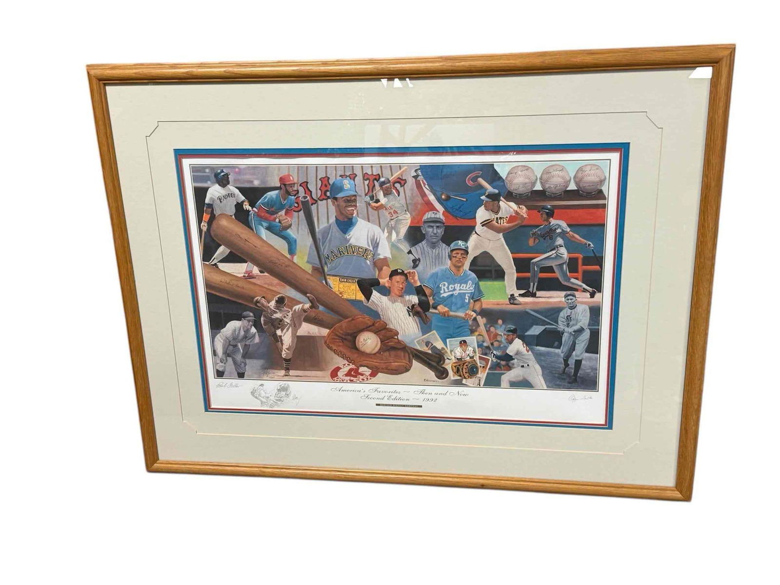 Bob Fellers' Signed Personal Lithograph America's Favorites (1 of 9)