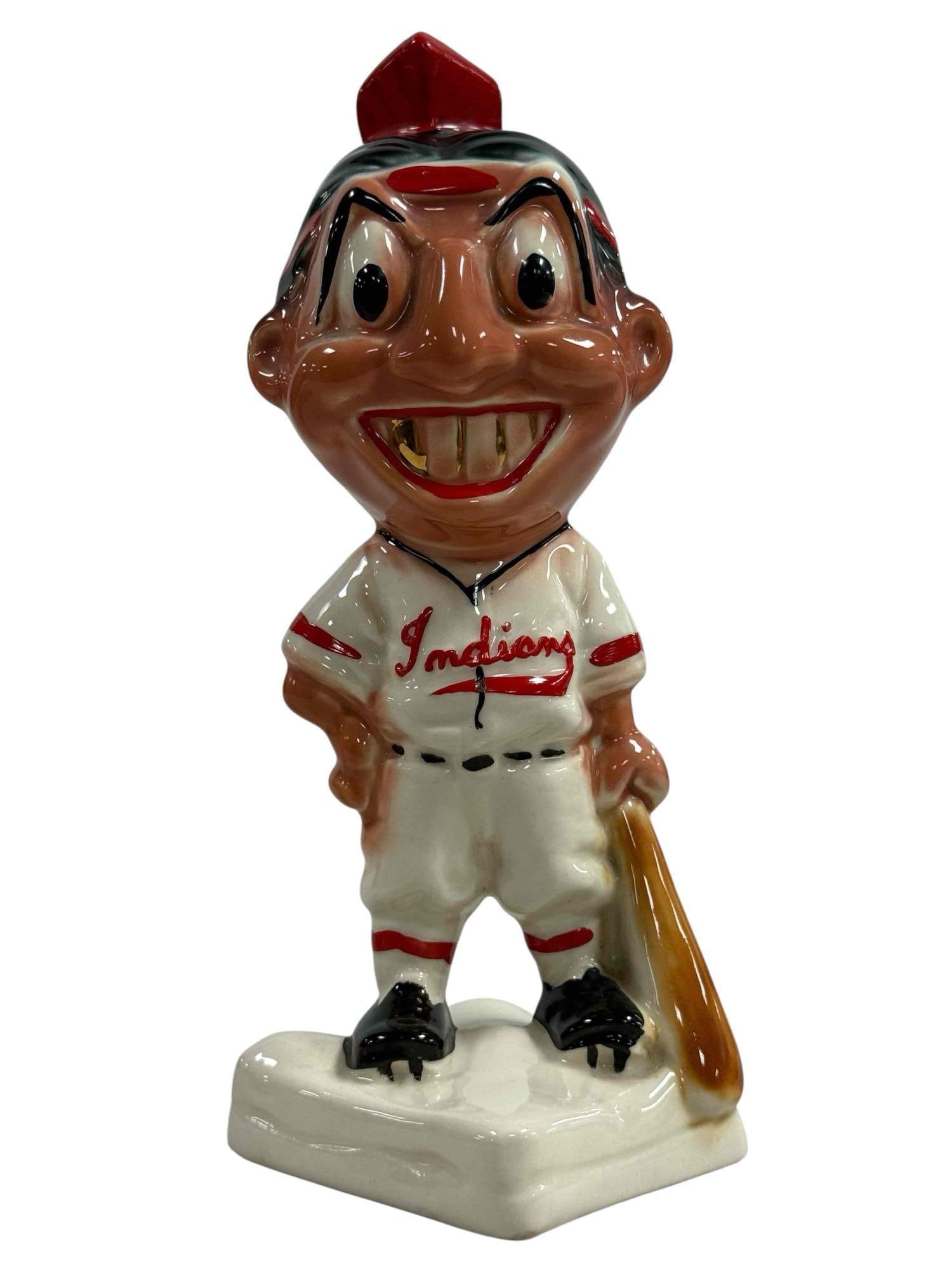 Cleveland Indians Gold Tooth Stanford Pottery Bank (1 of 12)
