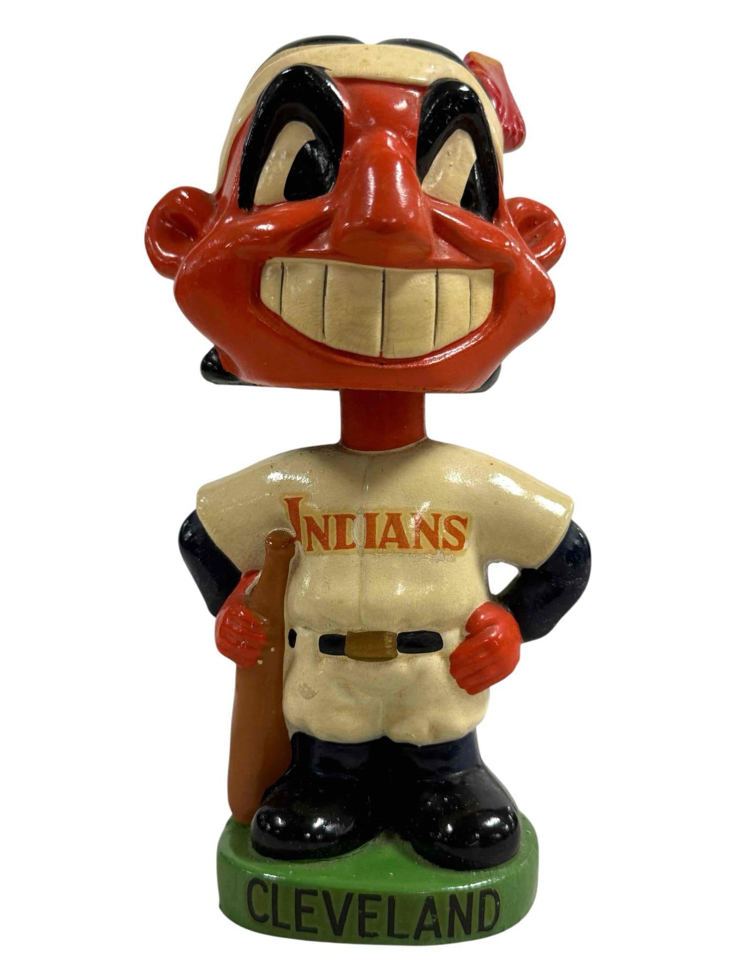 1960's Cleveland Indians Green Base Bobblehead Nodder (1 of 11)