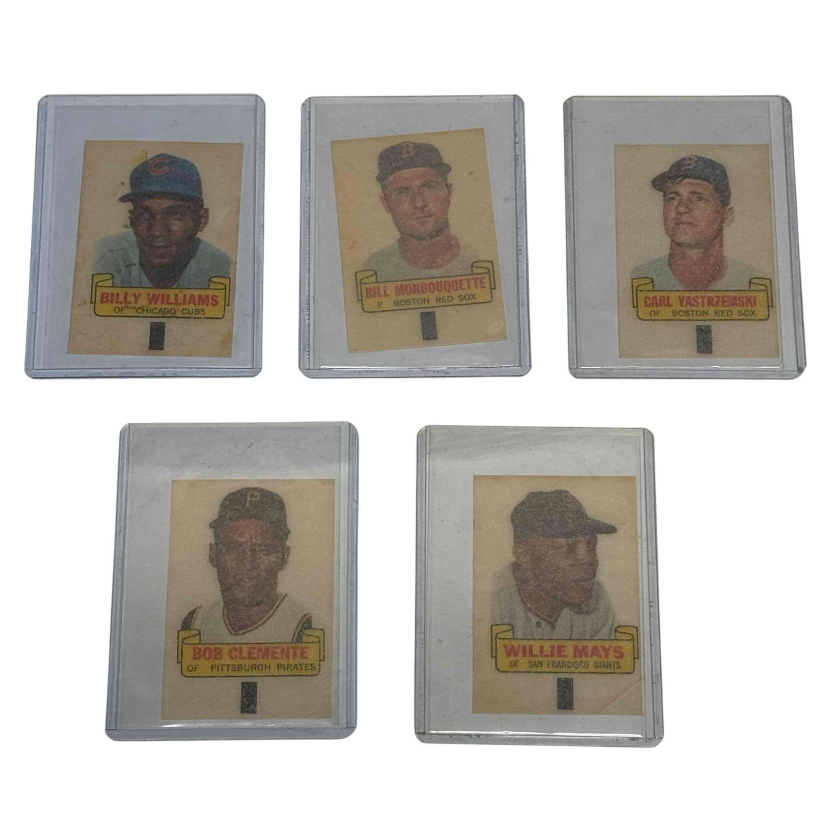 1966 Topps Rub-Off Clemente, Mays, Yaz +2 (1 of 13)