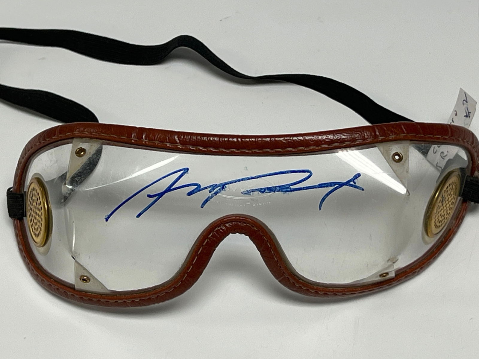 Angelo Cordero Jr. Autographed Jockey Goggles: Blue signature on the goggles by the HOF'er and one of the winningest jockeys of all time.
