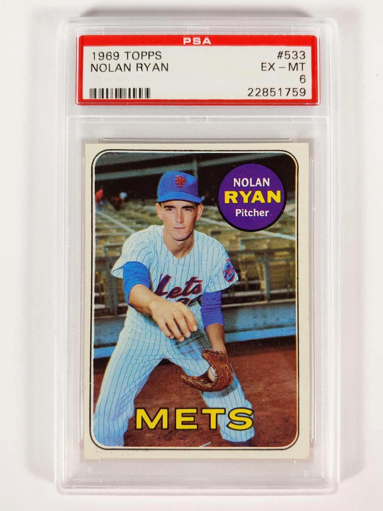1969 Topps #533 Nolan Ryan PSA 6 EXMT (1 of 5)