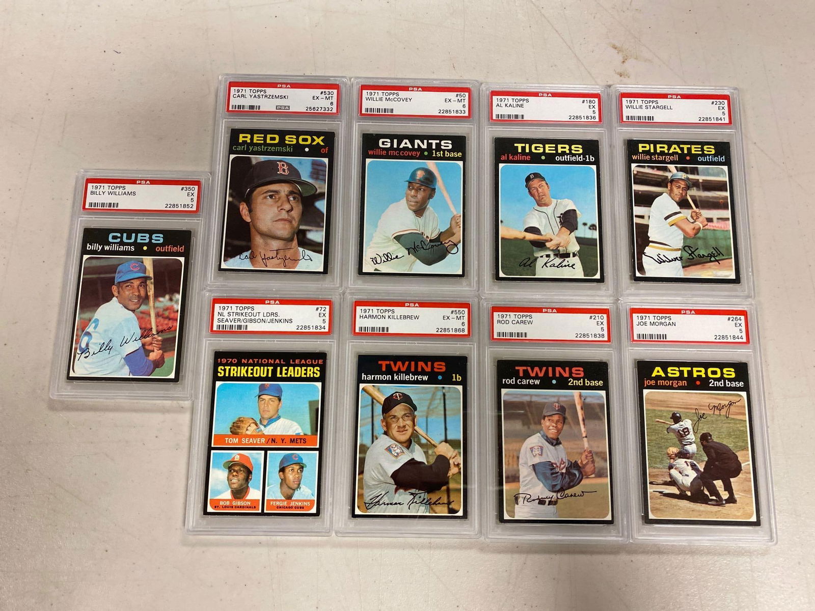 1971 Topps Baseball PSA Graded Cards Kaline, Yaz, McCovey + (1 of 6)