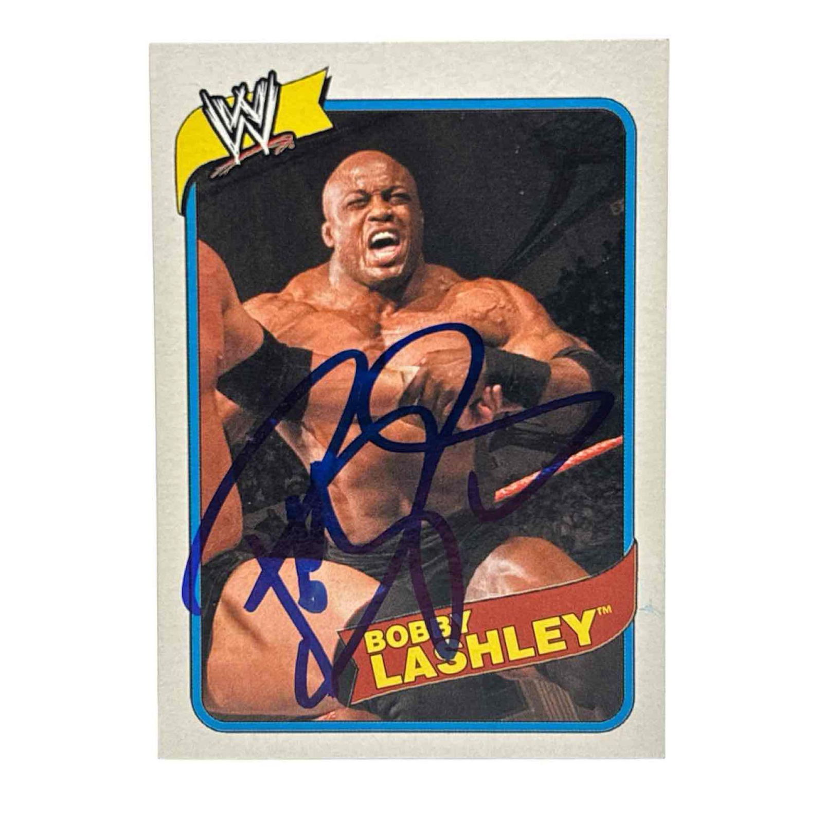 2007 Topps Heritage WWE #19 Bobby Lashley Autographed Card JSA (1 of 4)