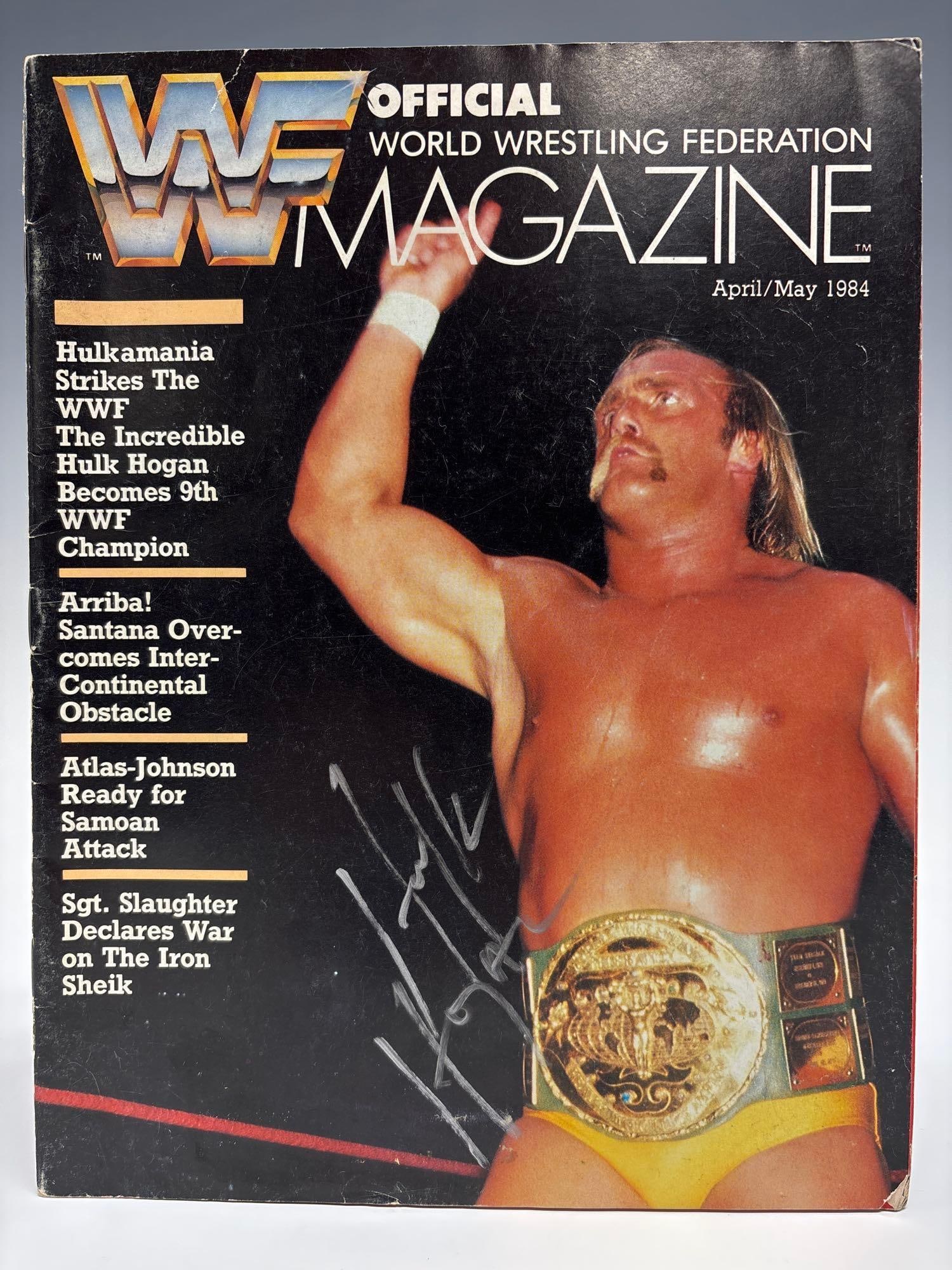 1984 WWF Official Magazine Signed by Hulk Hogan (1 of 15)