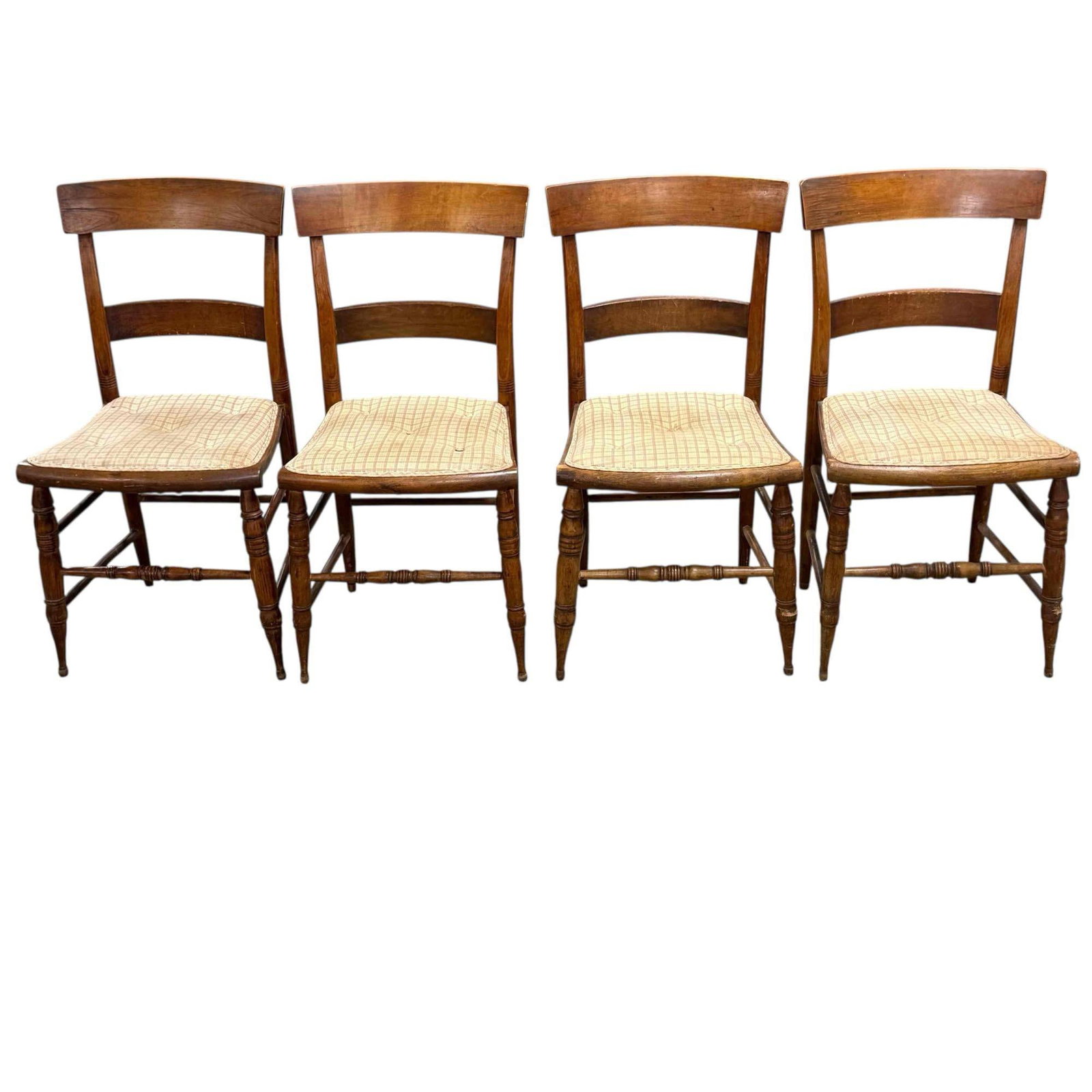 Set of Four Early American Country Rush Seat Chairs (1 of 19)