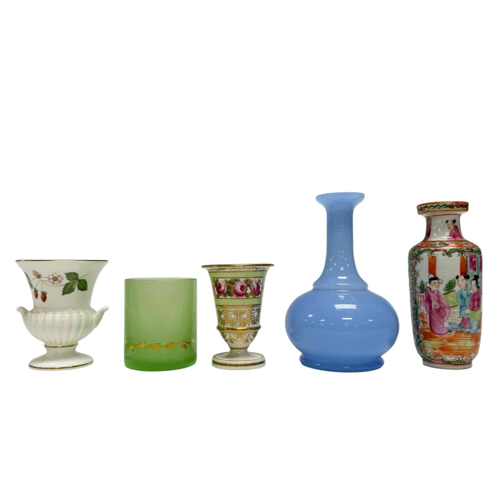 Miniature Glass and Porcelain Bud Vase Group (5) (1 of 20)