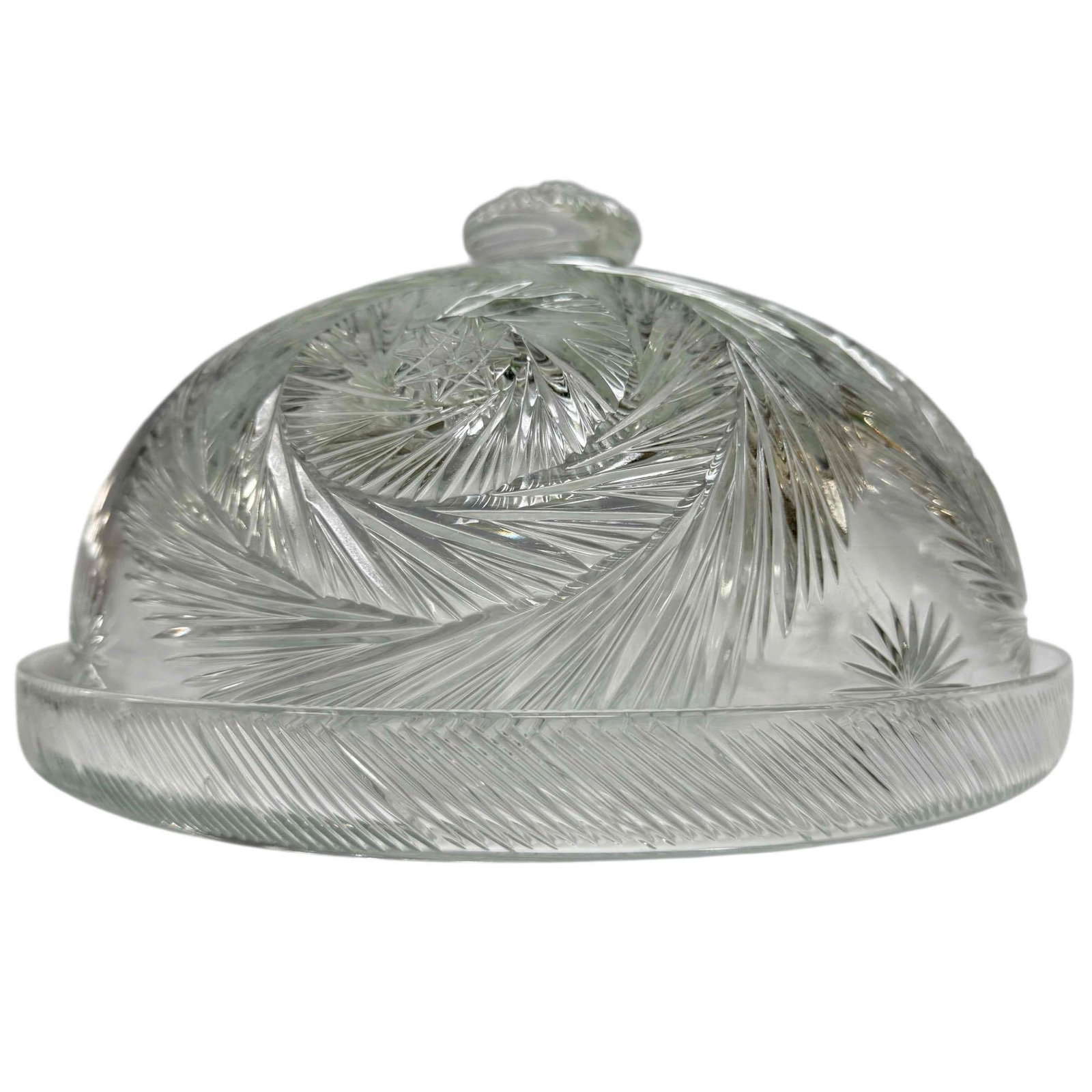 Glass Star Spin Wheel Cake/Cheese Dome with Under Tray 10.5" (1 of 19)