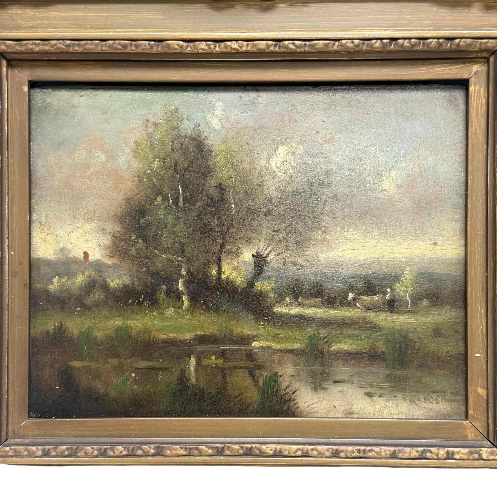 Signed 19th Century Country Landscape Oil on Artisan Board (1 of 16)