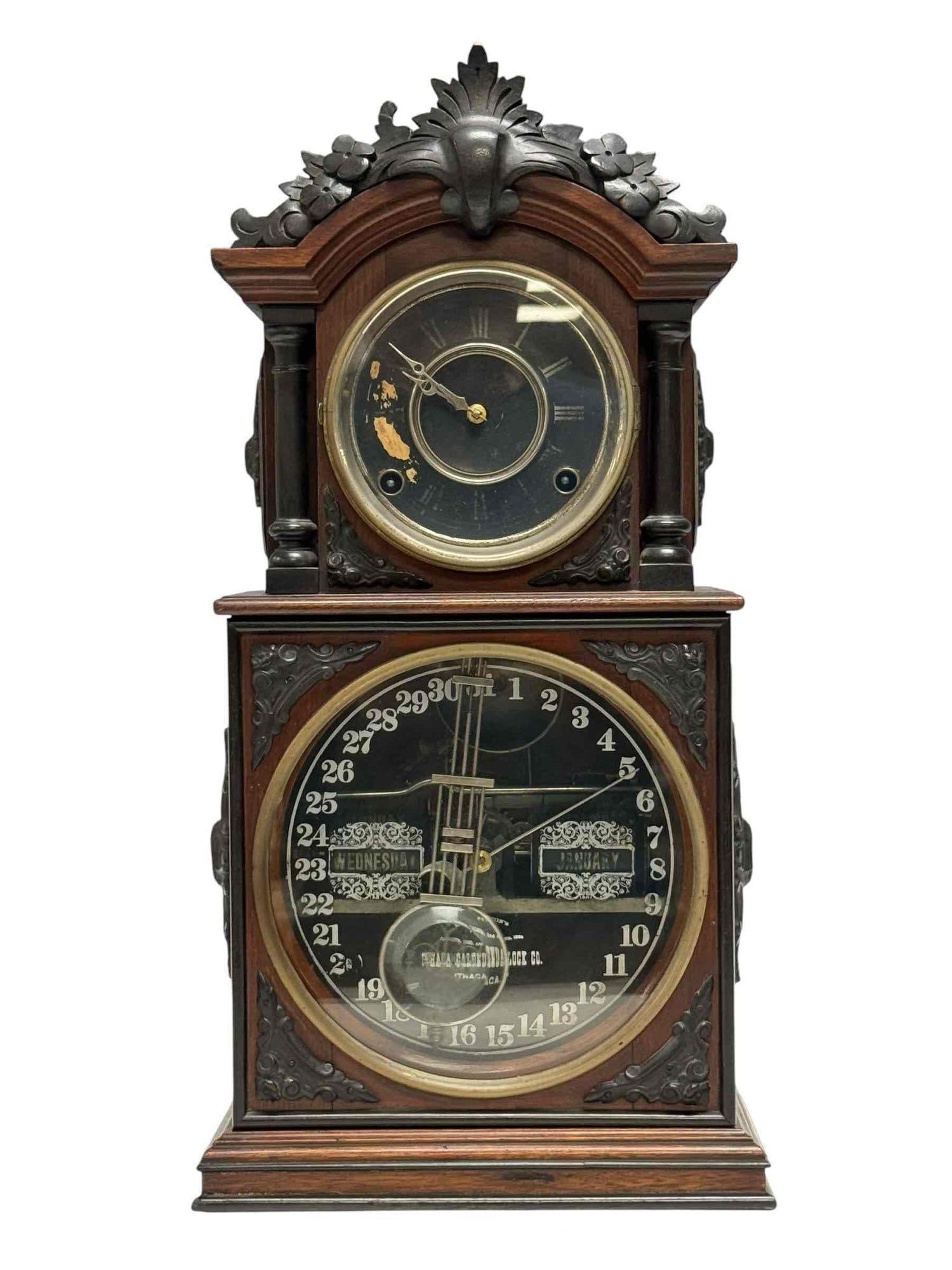 Ithaca No. 3 1/2 Model Calendar Shelf Clock (1 of 20)