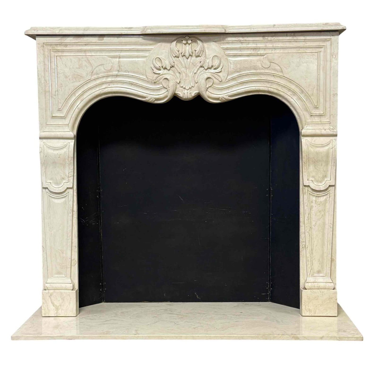 French Style Marble Fireplace Mantle Surround (1 of 11)