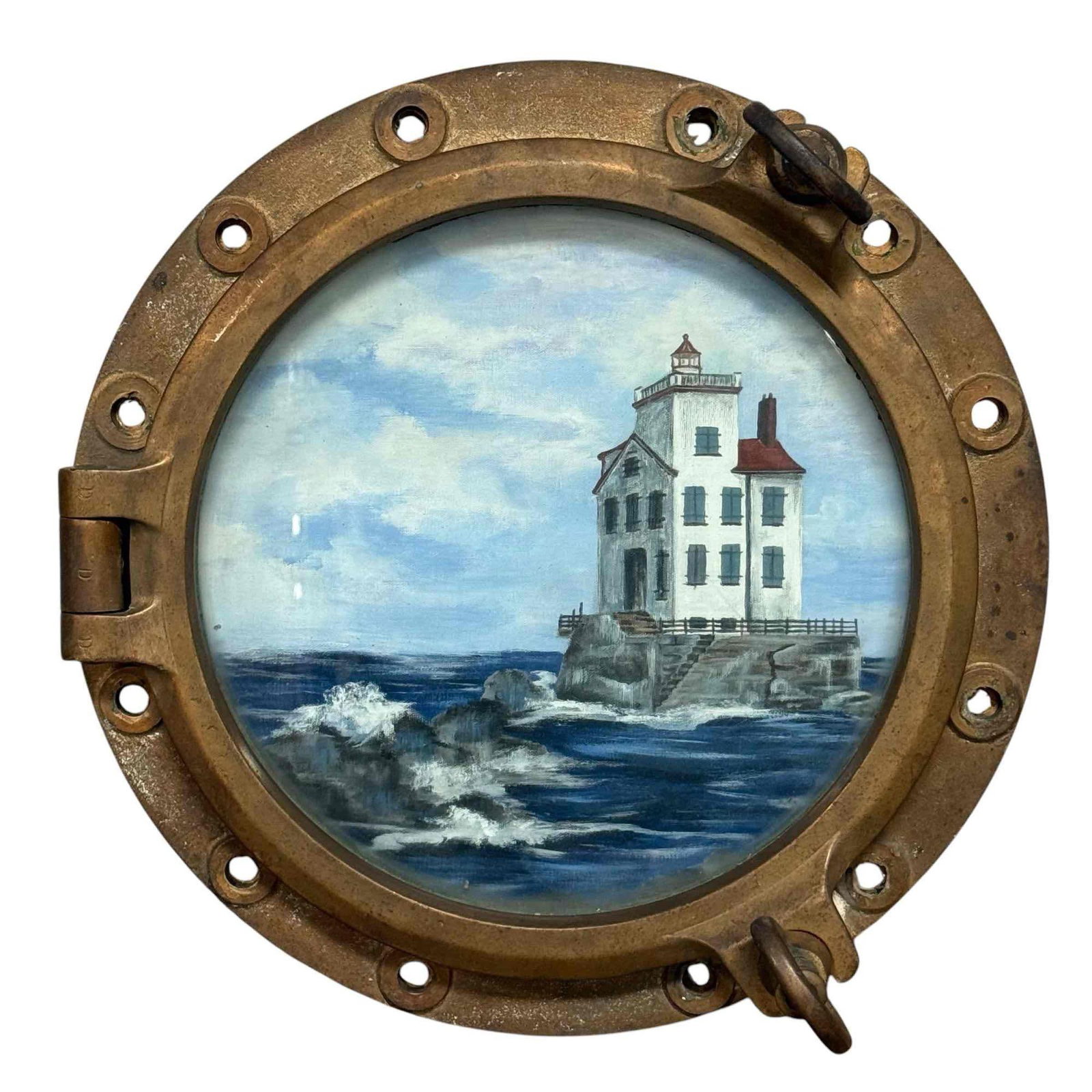 Antique Brass Ship Porthole 19" (1 of 17)