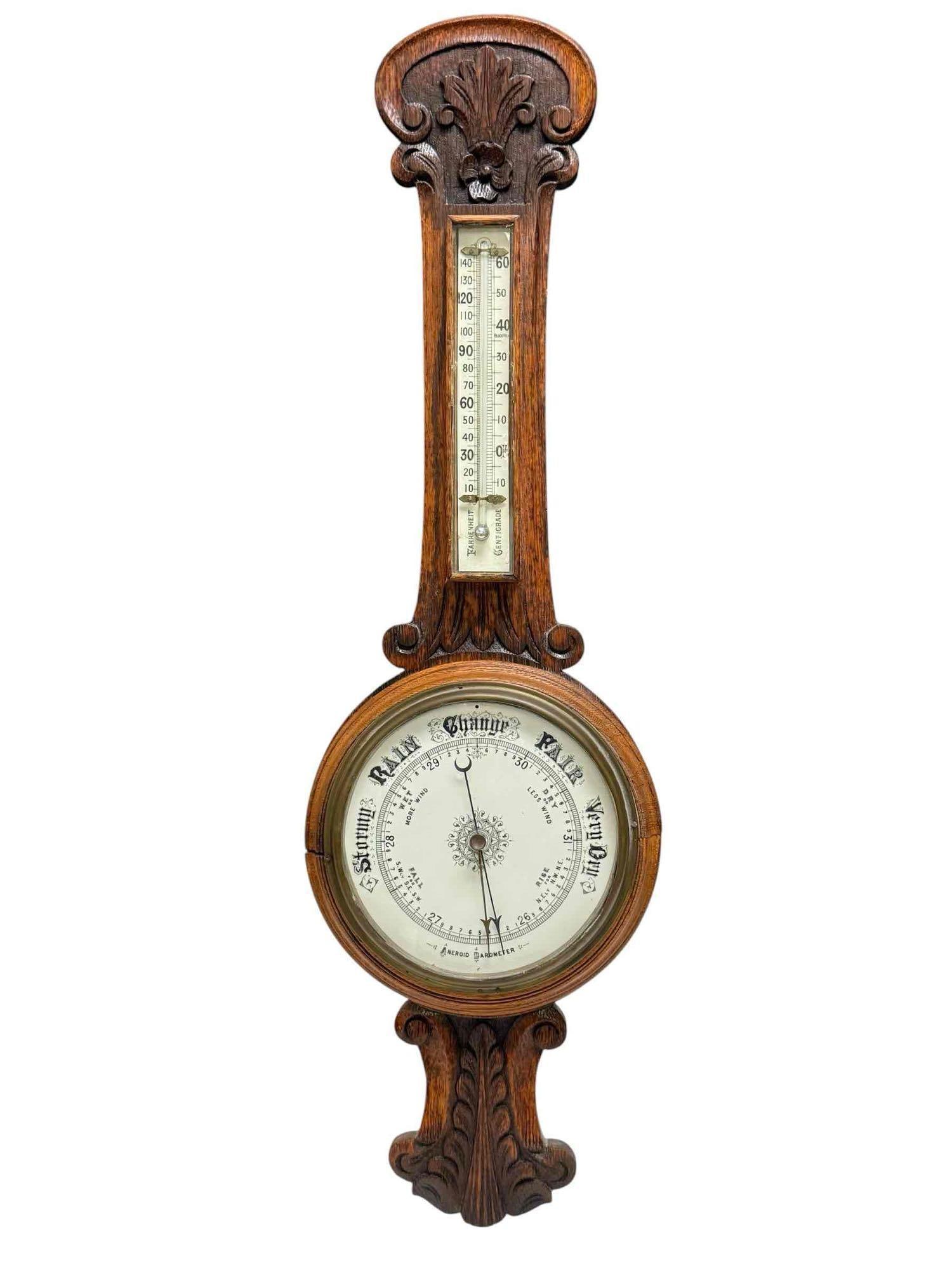 Victorina Banjo-Style Aneroid Barometer (1 of 19)