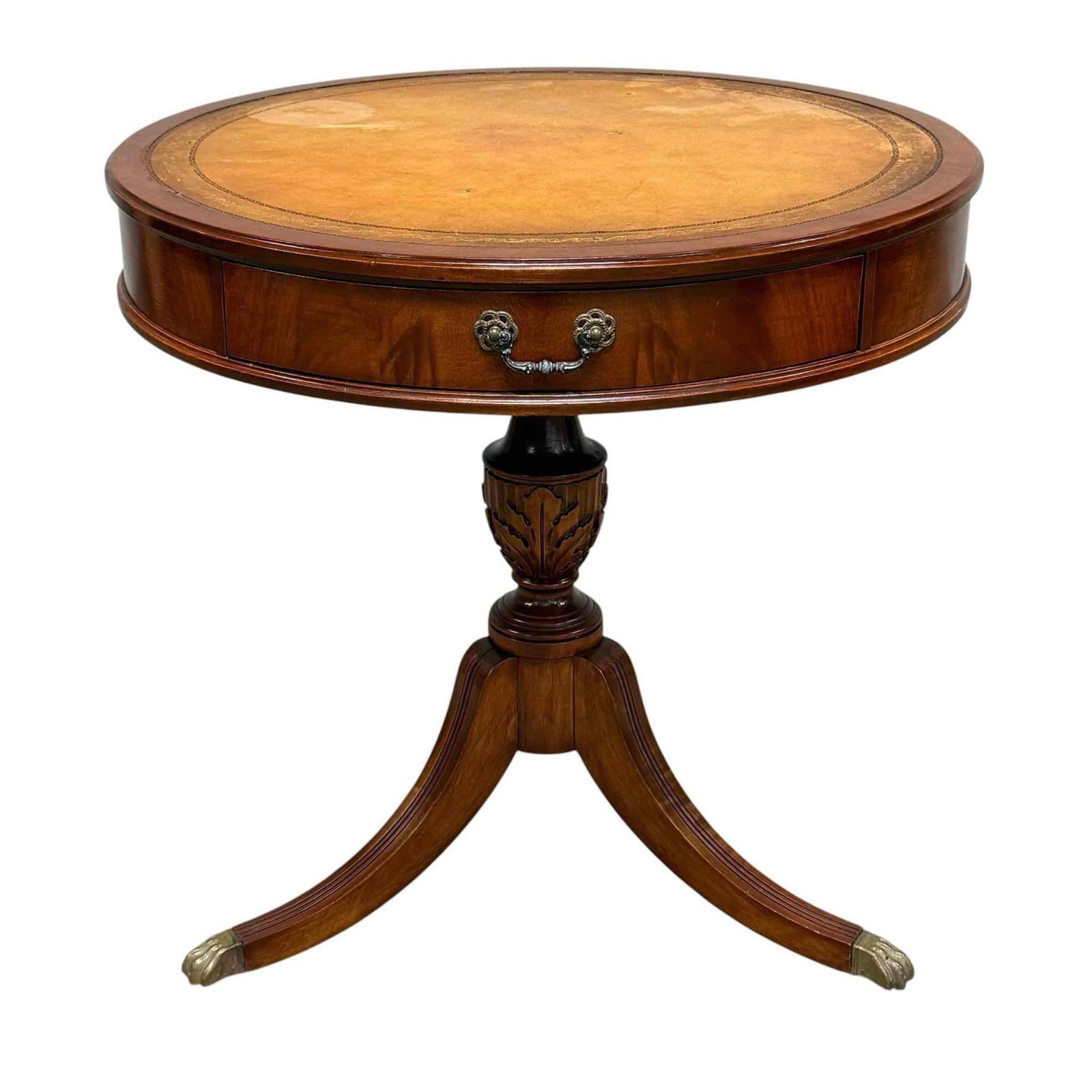 Mid 20th C. Mahogany Drum Table (1 of 16)