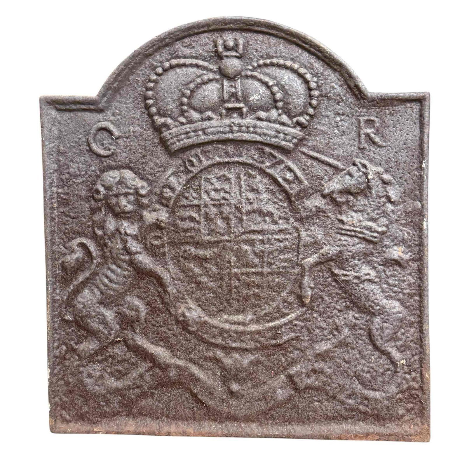 Cast Iron Fireback Coat of Arms Crest Thomas Esley (1 of 13)