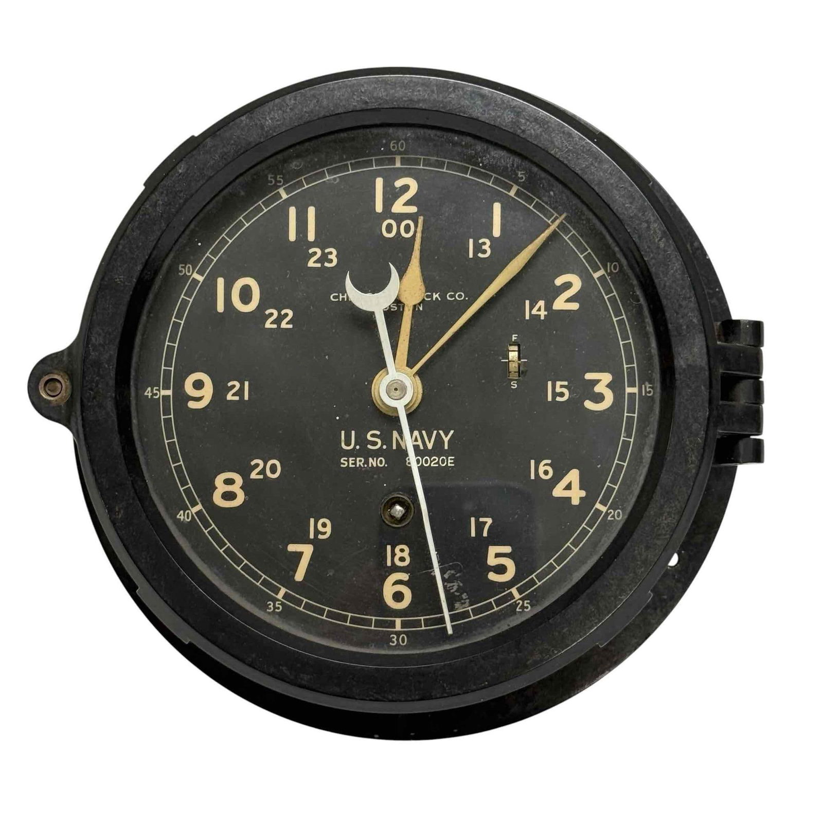 WW2 US Navy Chelsea Ship Clock Bakelite Case (1 of 13)
