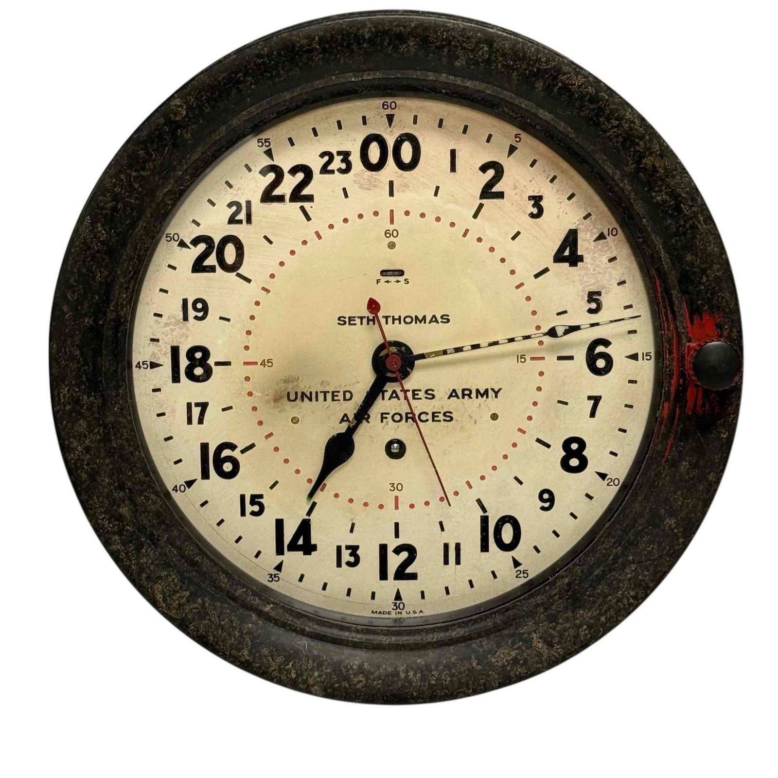 1940s Seth Thomas WW2 U.S. Army Air Forces 24hrs Clock (1 of 18)