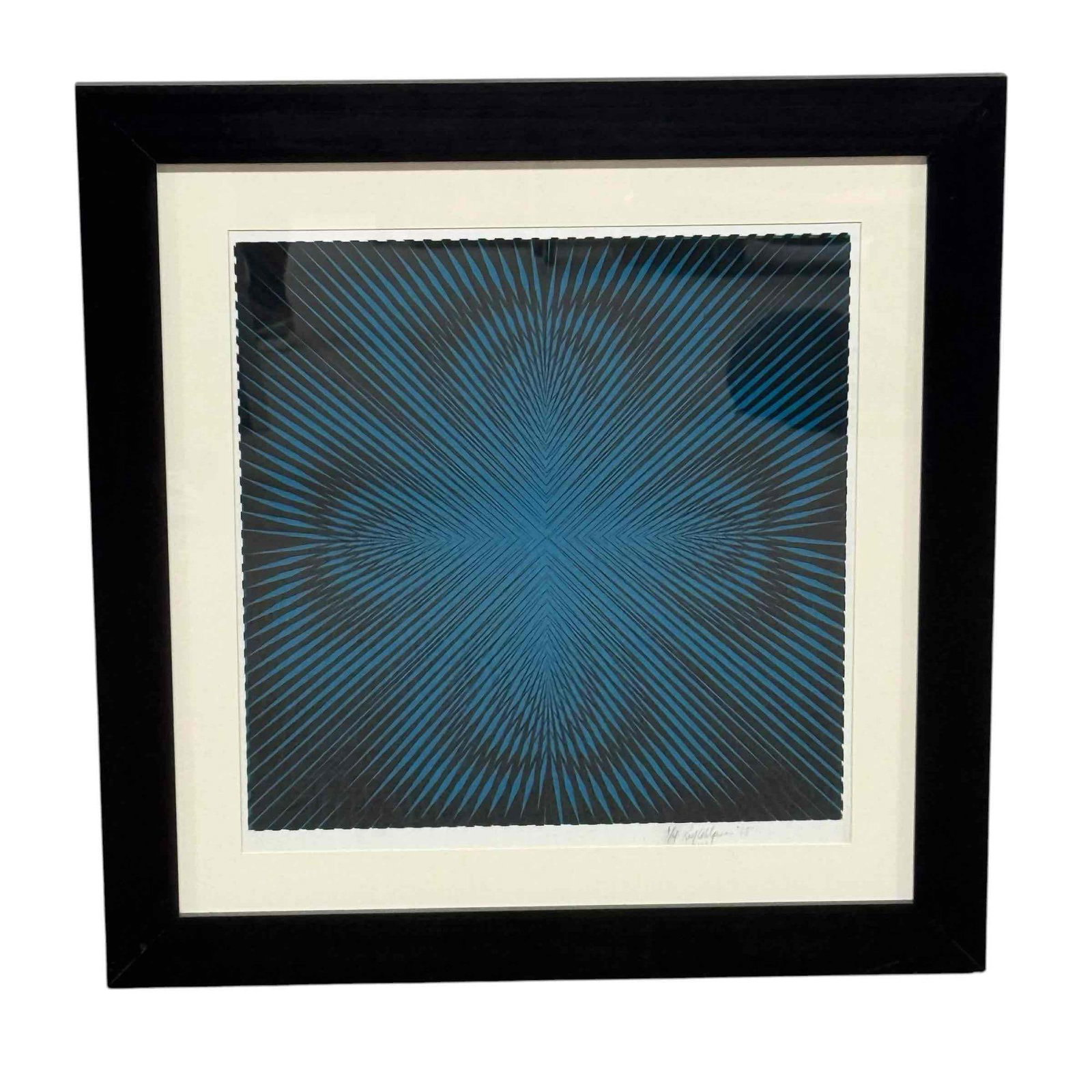 Roy Ahlgren (1927-2011) Optical Art "68" Early Experimental Screen Print Signed (1 of 12)