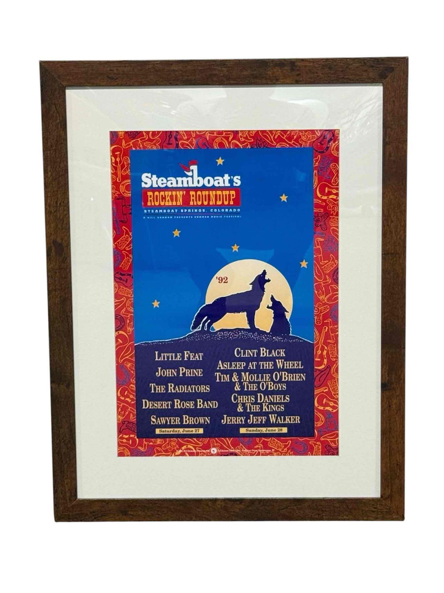 'Steamboat's Rockin' Roundup' 1992 Festival Concert Poster Presented by Bill Graham (1 of 16)