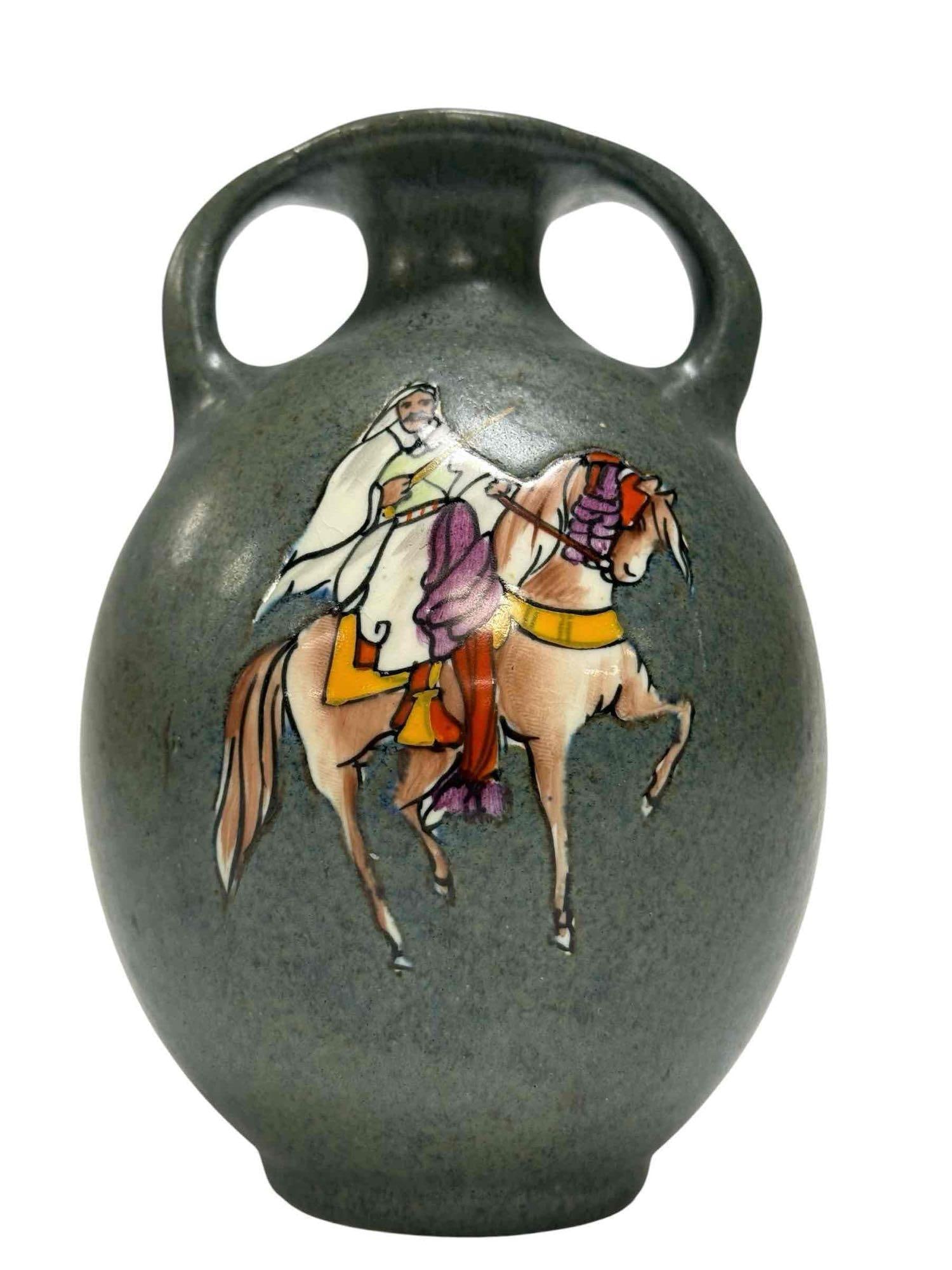 STELLMACHER TEPLITZ Pottery Arabian Horseman Vase (1 of 14)