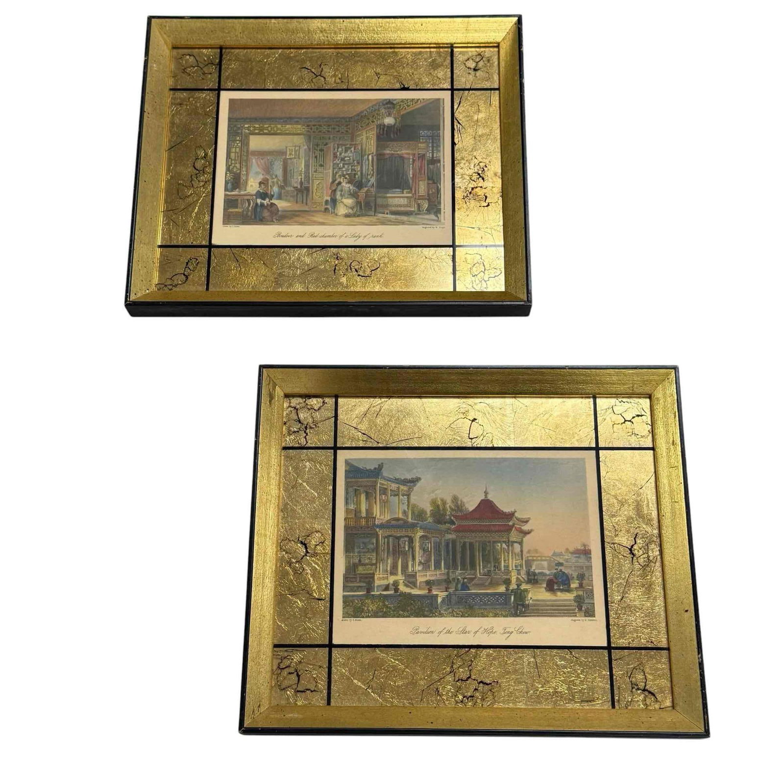 Hand Colored Engravings by Thomas Allom Framed Gold Leaf (2) (1 of 17)