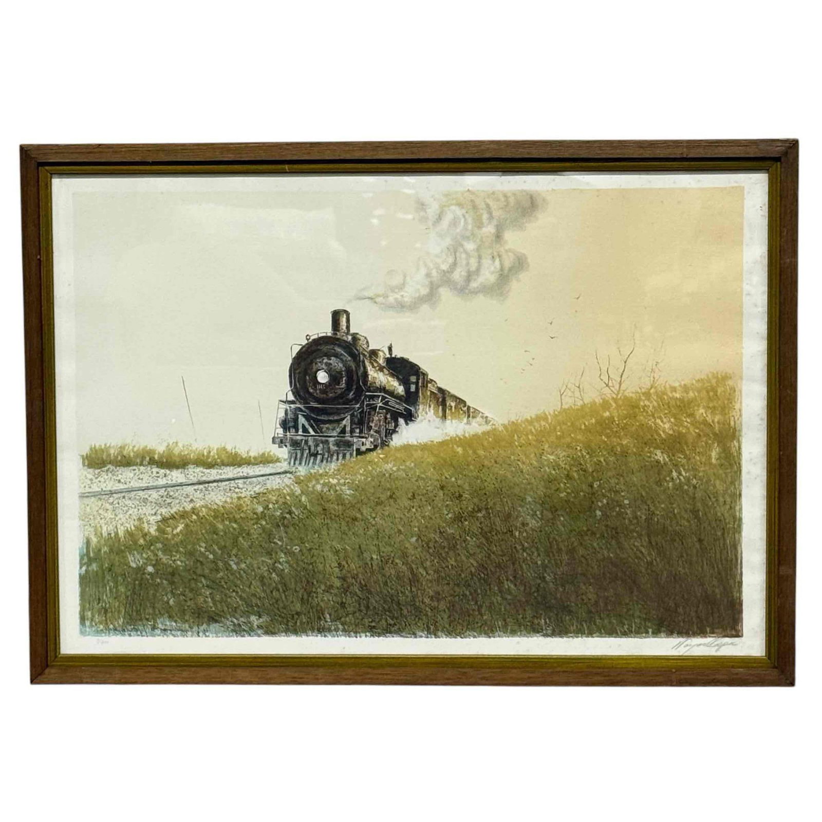 Wayne Cooper (1942-) "On Time" Train Signed Numbered Lithograph (1 of 15)