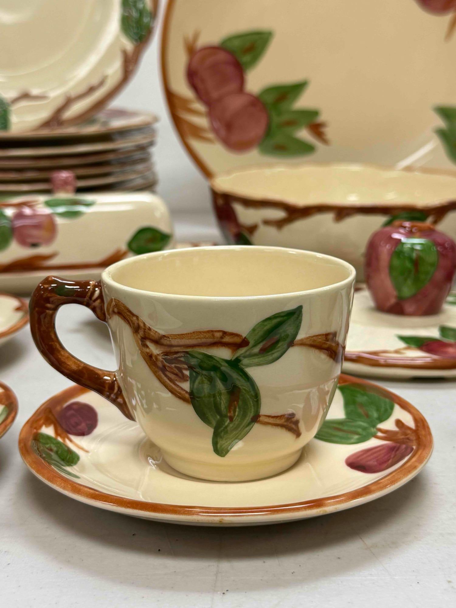 Franciscan Earthenware Apple Pattern Dinnerware 102 Pcs - 10