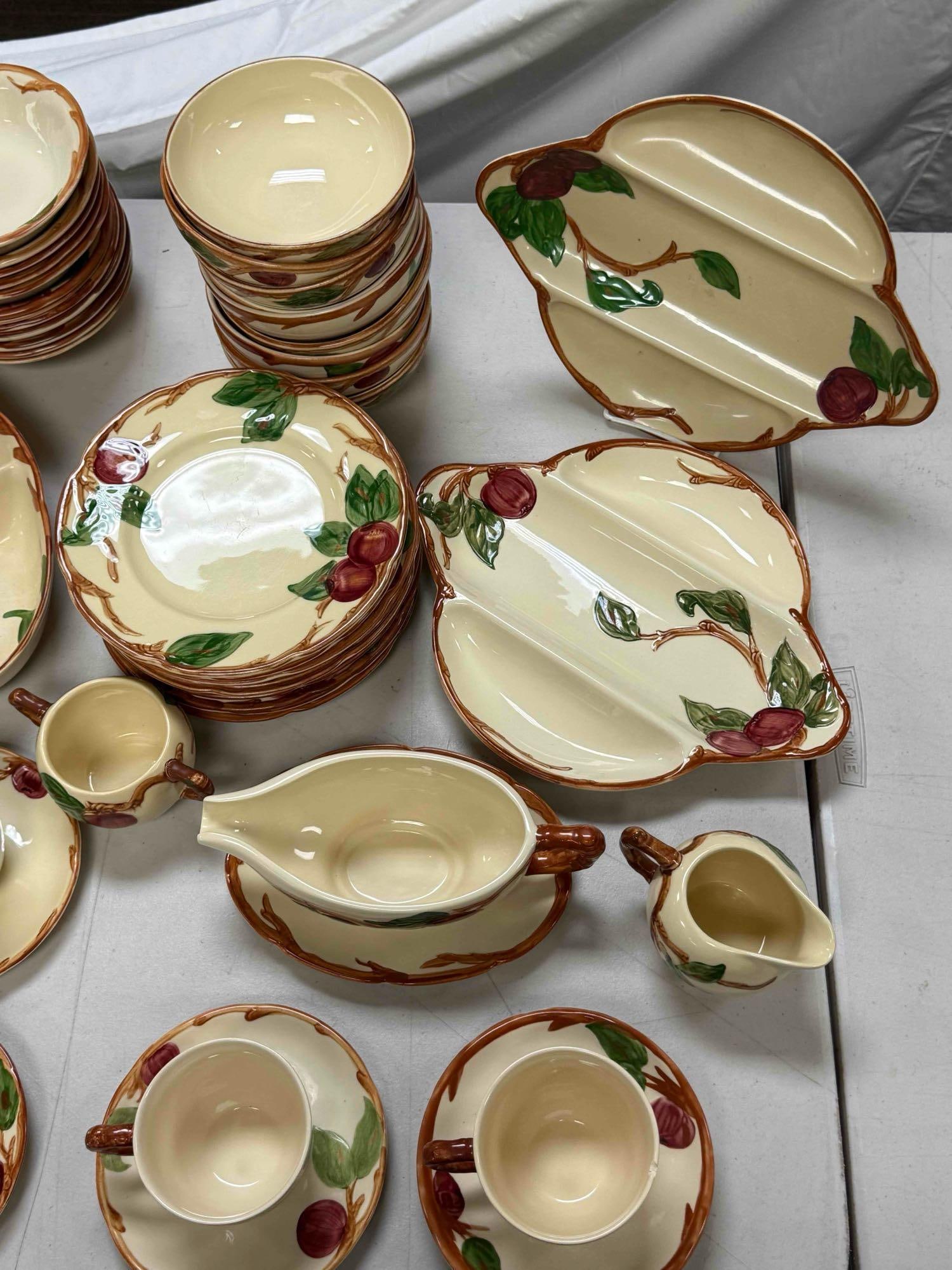 Franciscan Earthenware Apple Pattern Dinnerware 102 Pcs - 11