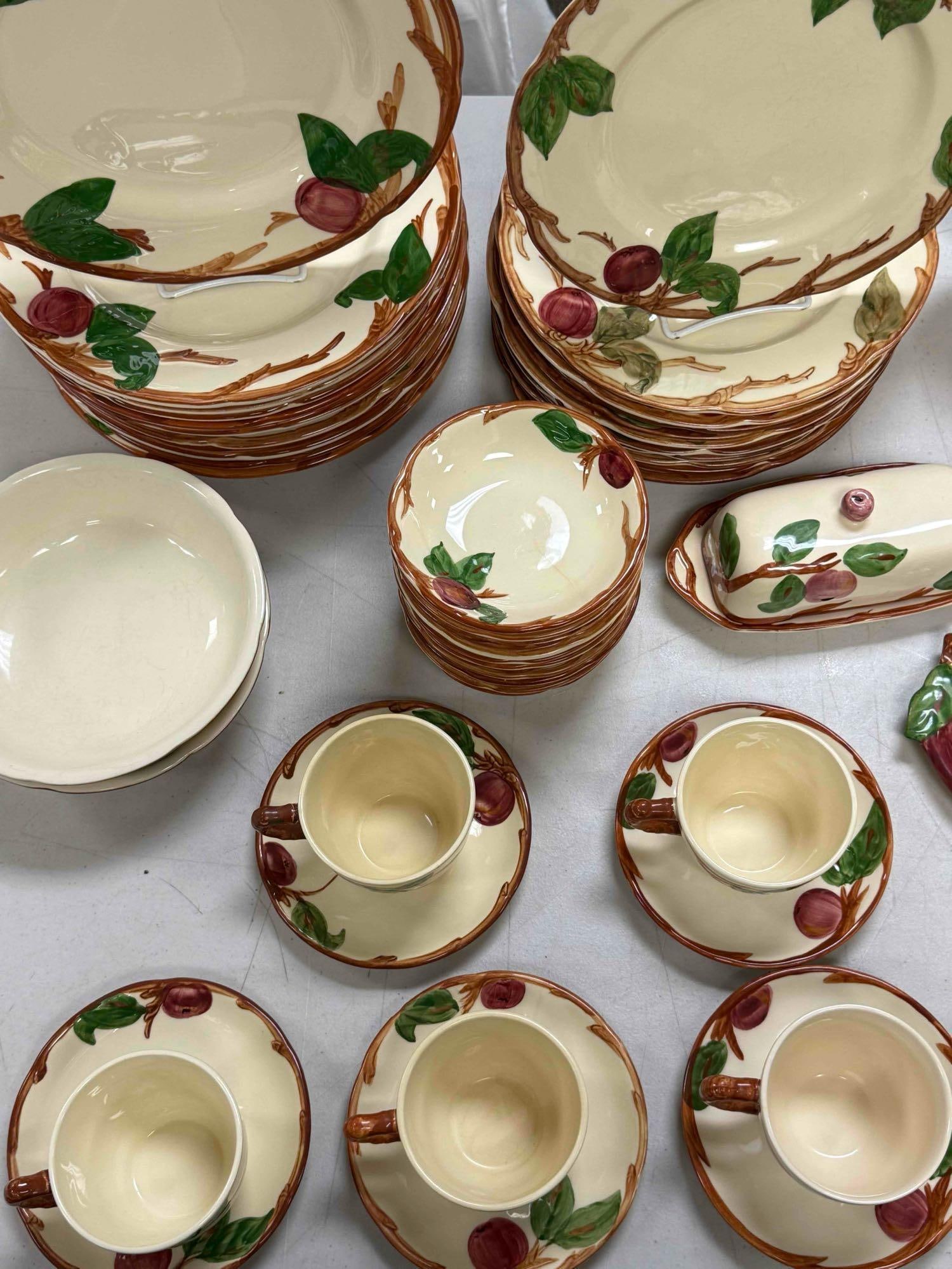 Franciscan Earthenware Apple Pattern Dinnerware 102 Pcs - 13