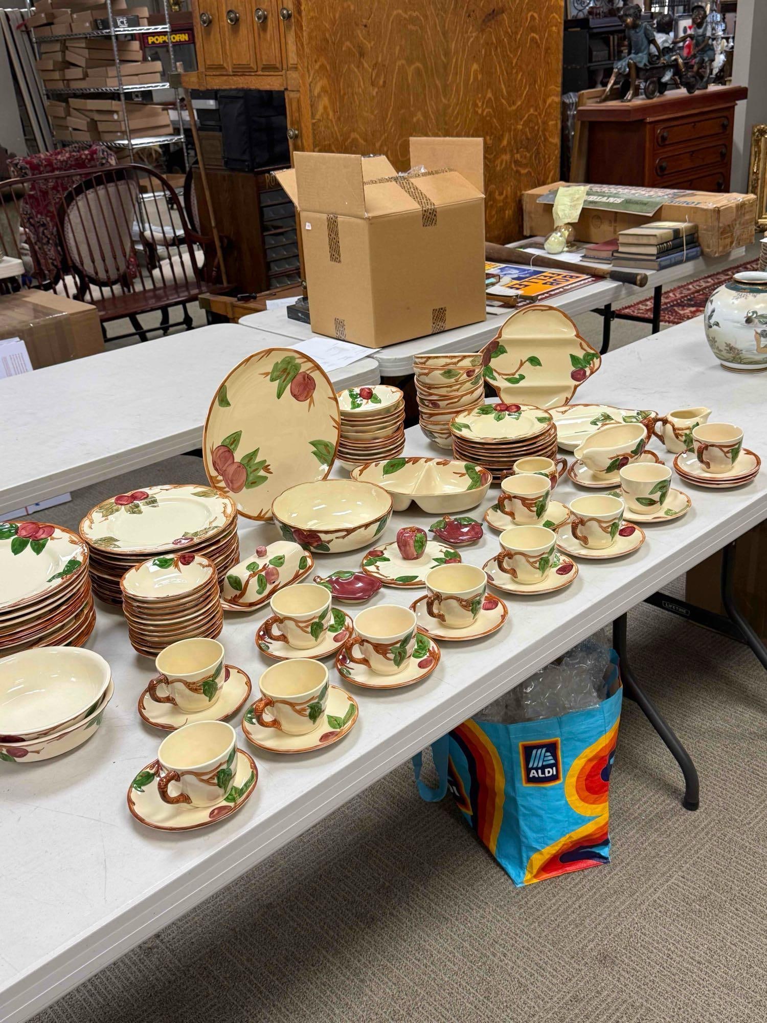 Franciscan Earthenware Apple Pattern Dinnerware 102 Pcs - 17