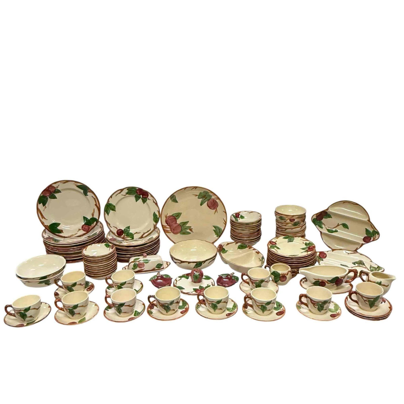 Franciscan Earthenware Apple Pattern Dinnerware 102 Pcs (1 of 20)