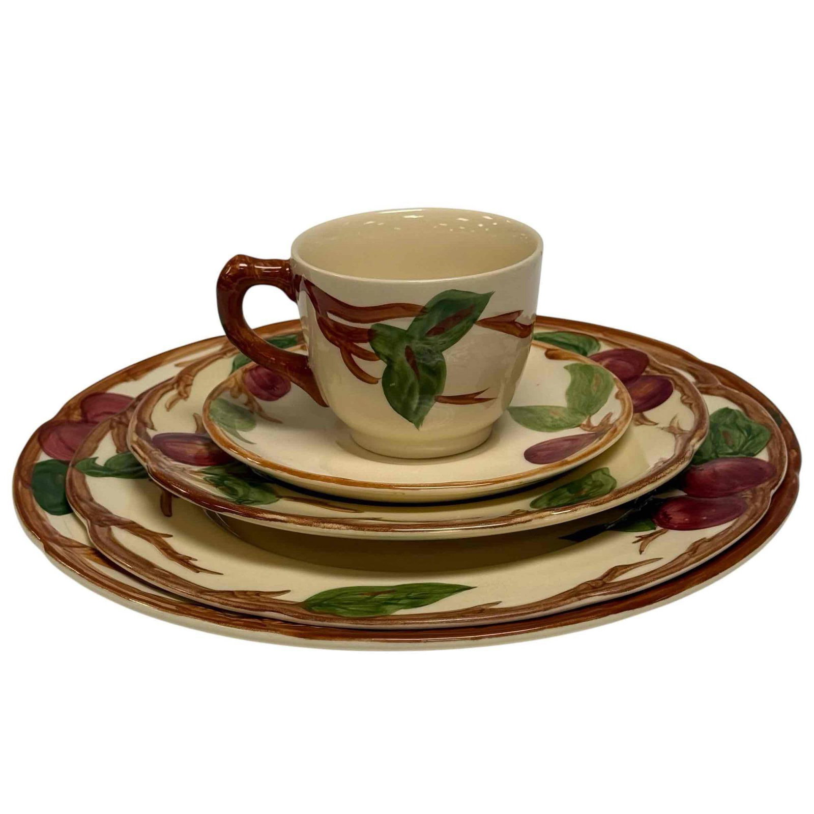Franciscan Earthenware Apple Pattern Dinnerware 102 Pcs - 2