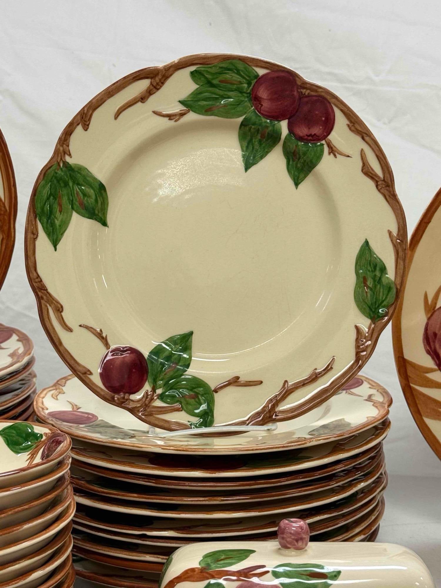 Franciscan Earthenware Apple Pattern Dinnerware 102 Pcs - 8