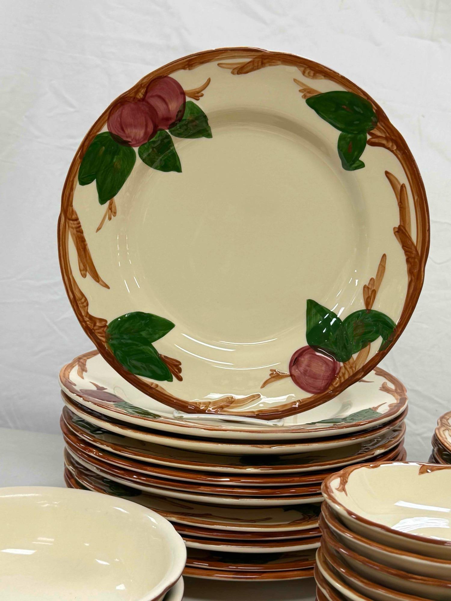 Franciscan Earthenware Apple Pattern Dinnerware 102 Pcs - 9