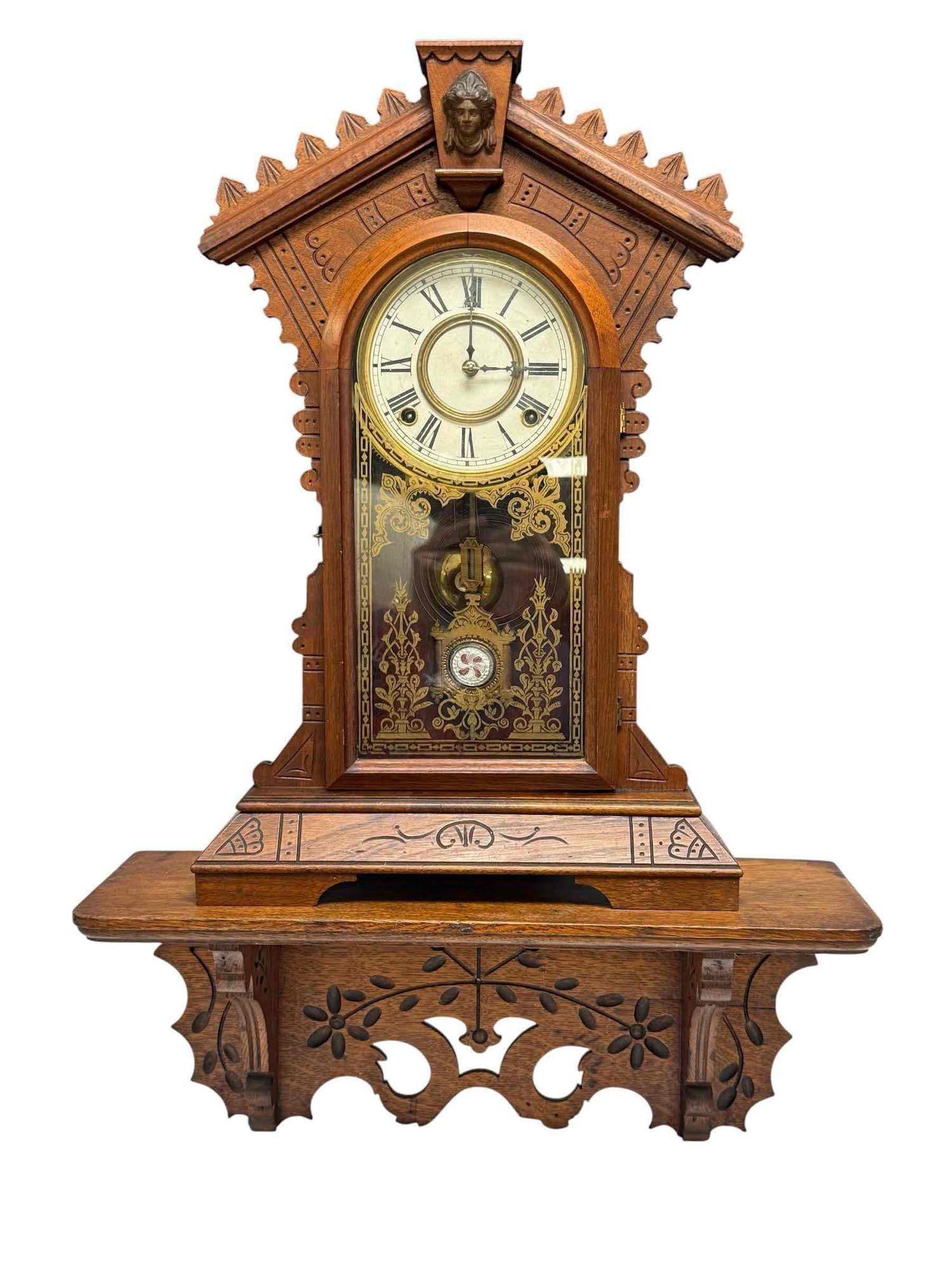 Welch, Spring & Co. Eight Dolaro Parlor Clock w Shelf (1 of 17)