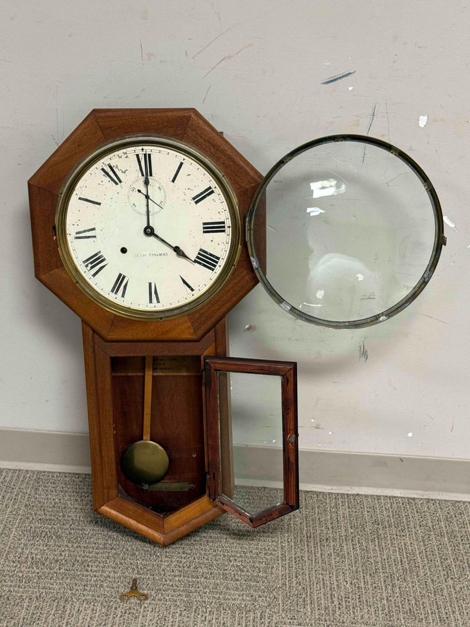 Antique Seth Thomas Wall Clock - 4