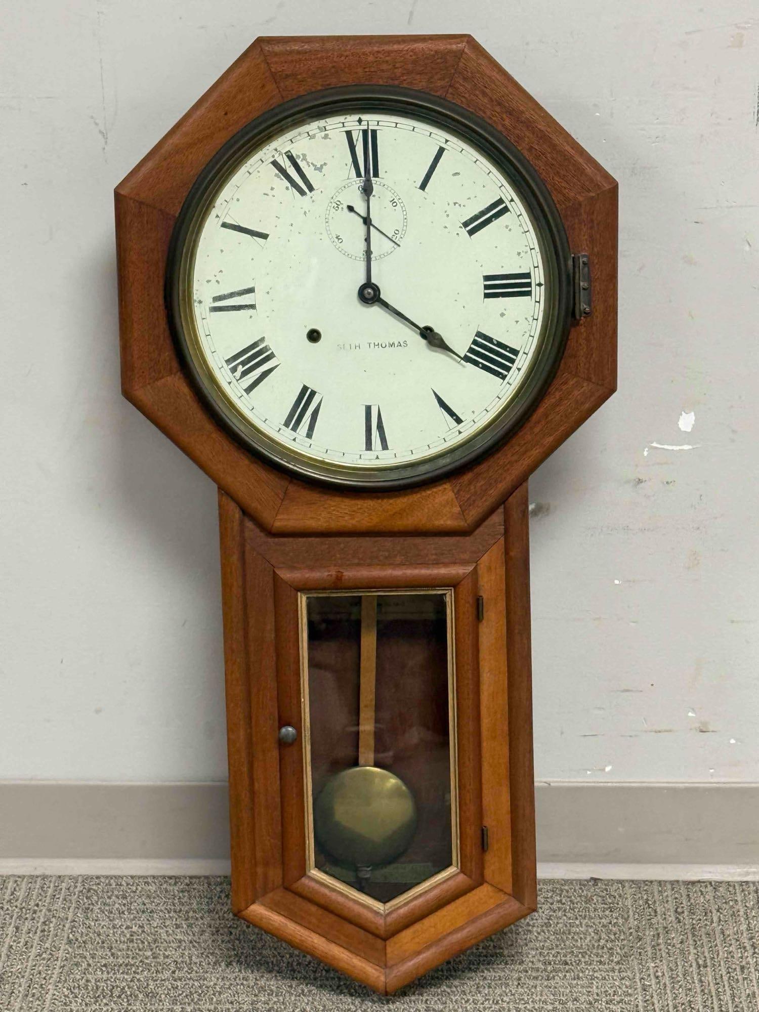 Antique Seth Thomas Wall Clock - 5