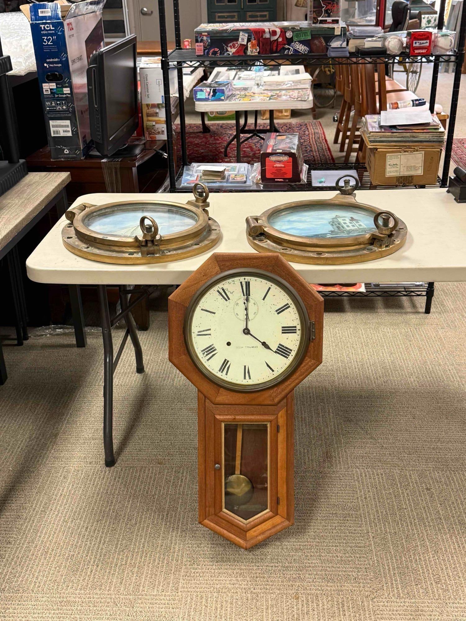 Antique Seth Thomas Wall Clock - 8