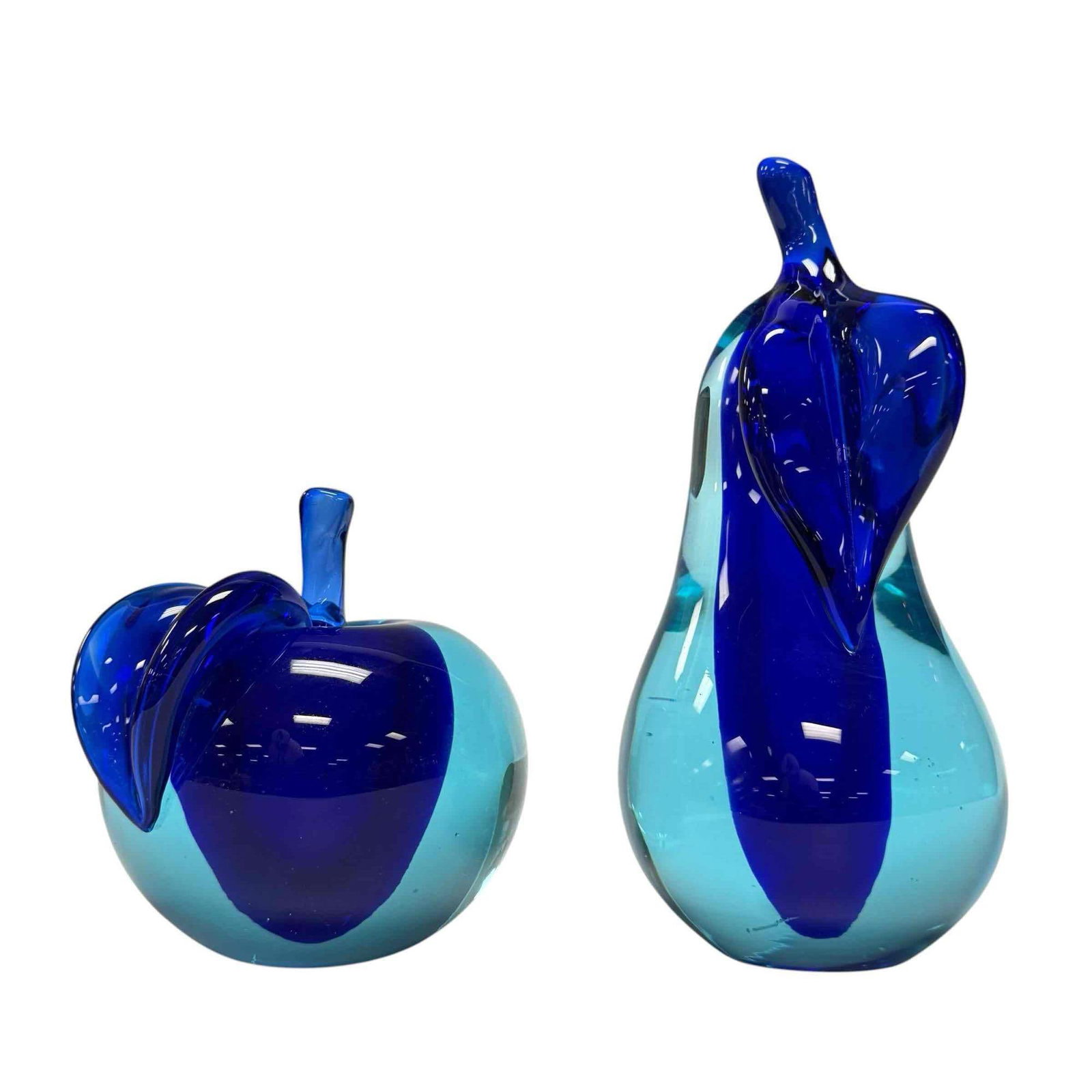 Murano Sommerso Style Art Glass Bookends (1 of 9)