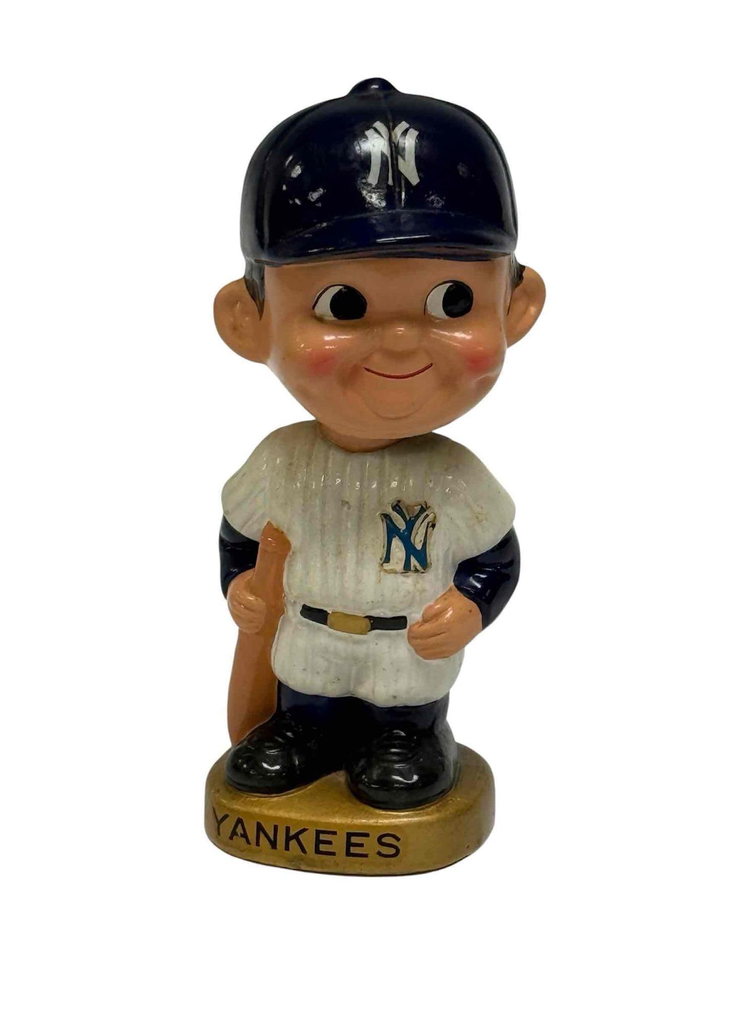 1970's New York Yankees Gold Base Bobblehead (1 of 9)