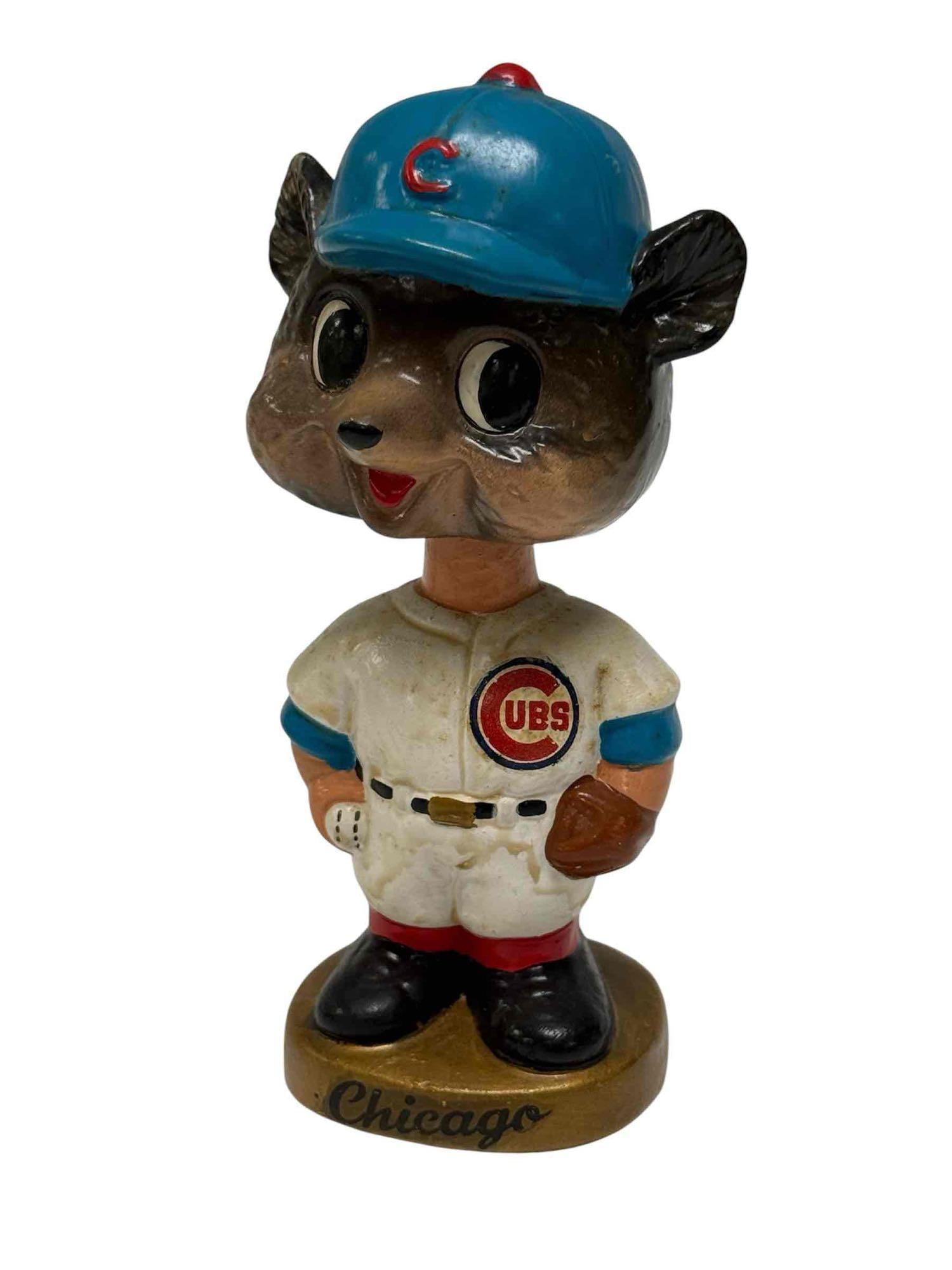 Chicago Cubs 1968 Gold Base Mascot Bobblehead (1 of 12)