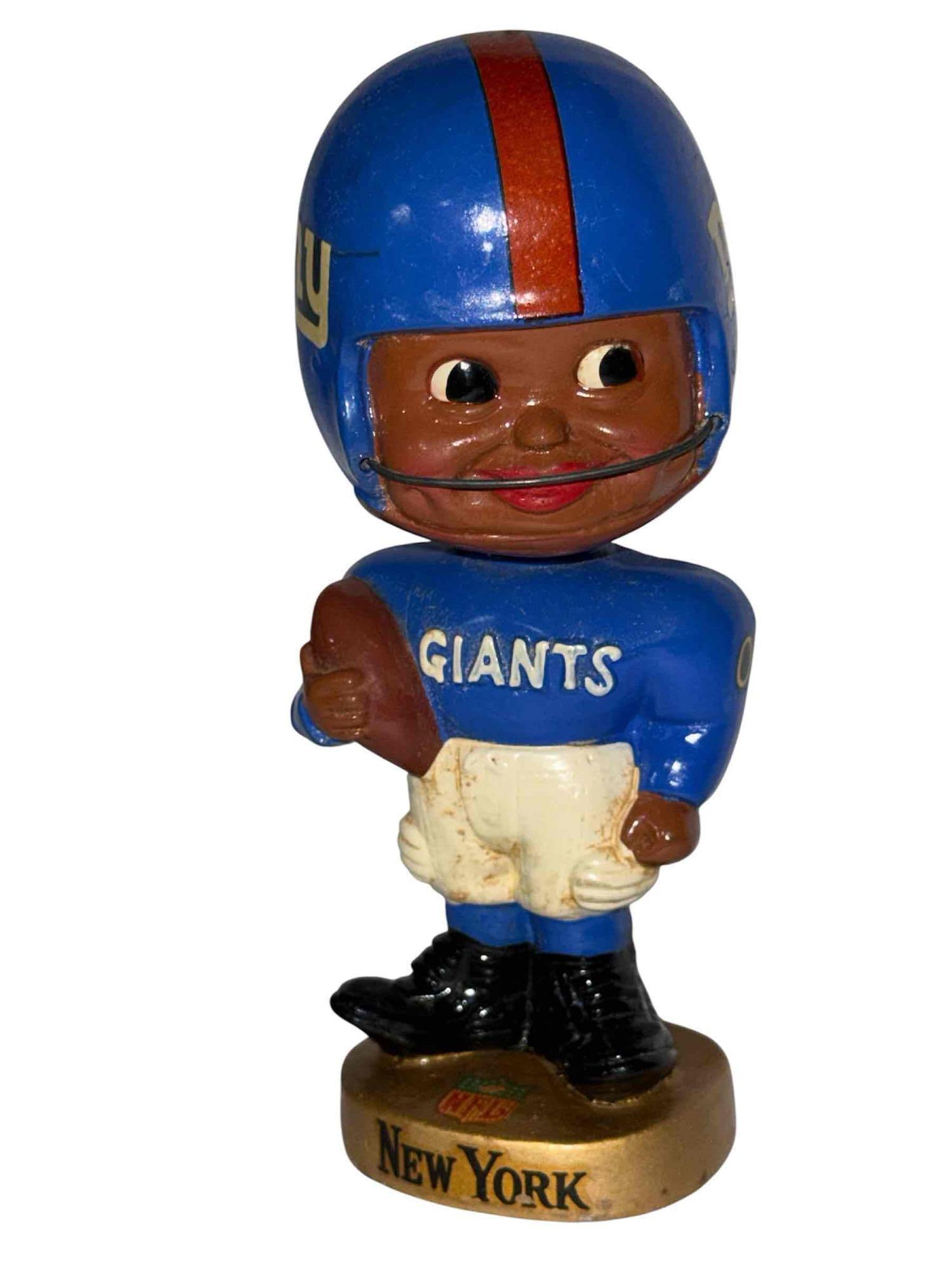 1962 Toes Up Black Face New York Giants Bobblehead Nodder (1 of 10)