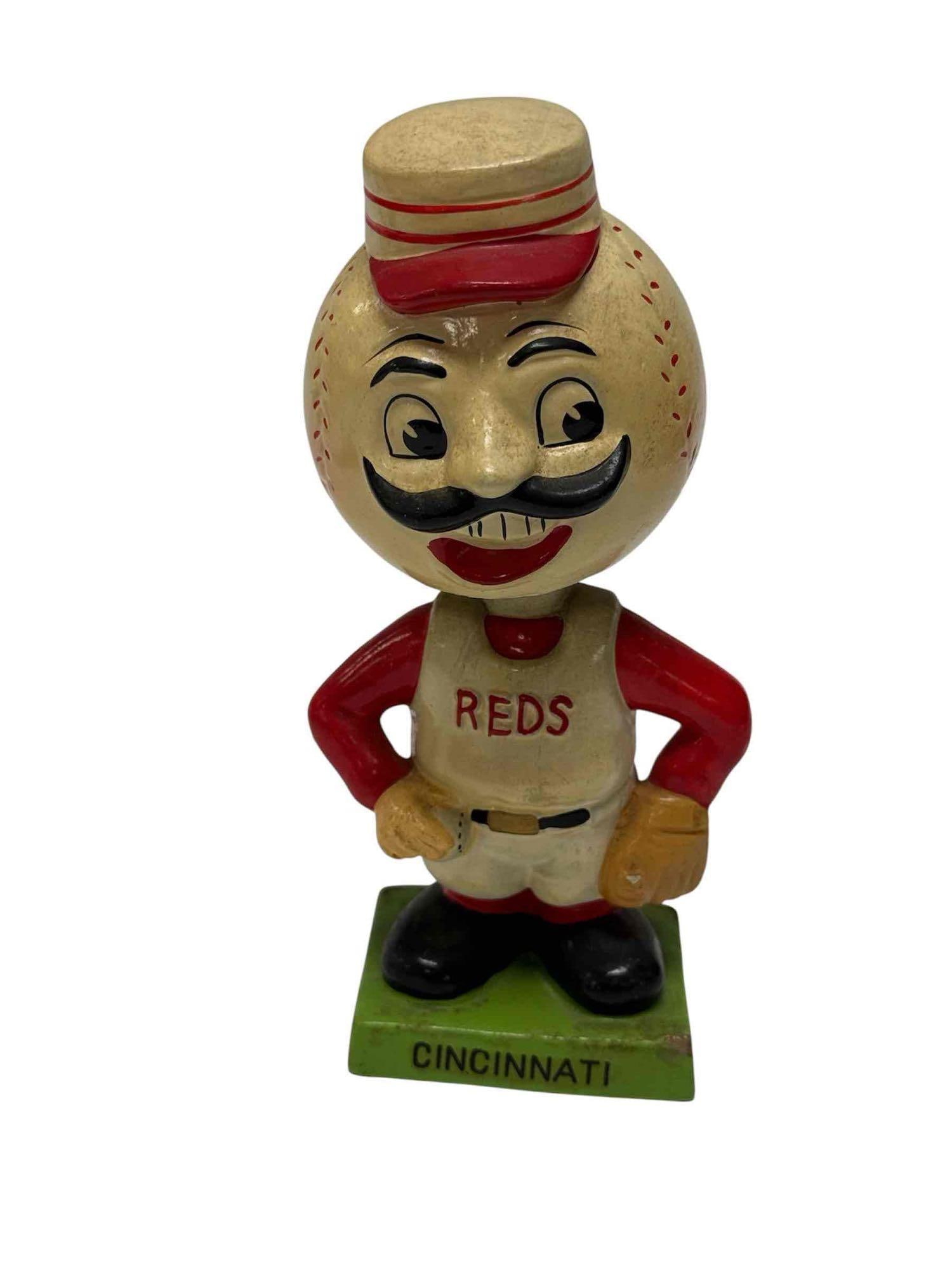 1960's Cincinnati Reds Mascot Bobblehead Mr. Redlegs (1 of 10)