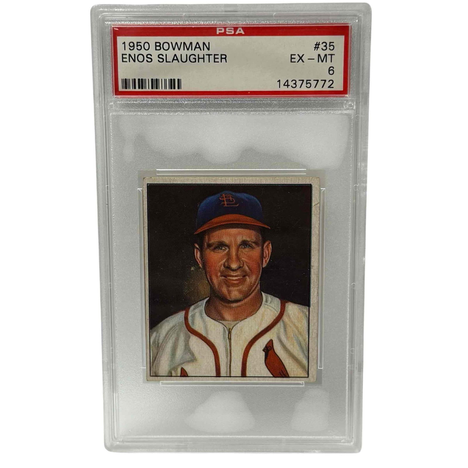 1950 Bowman Baseball #35 Enos Slaughter PSA 6 St. Louis Cardinals (1 of 6)