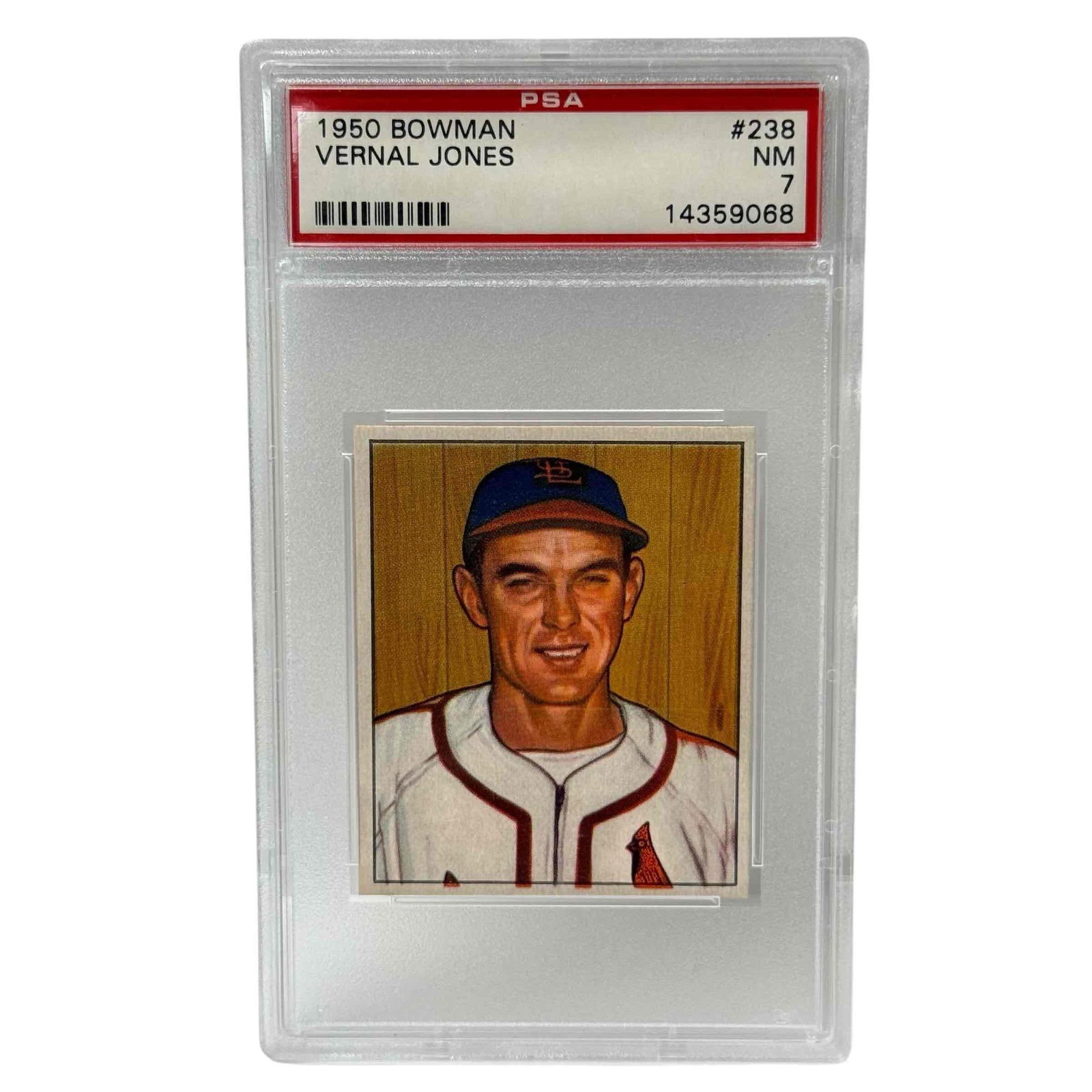 1950 Bowman Baseball #238 Vernal Jones PSA 7 St. Louis Cardinals (1 of 6)