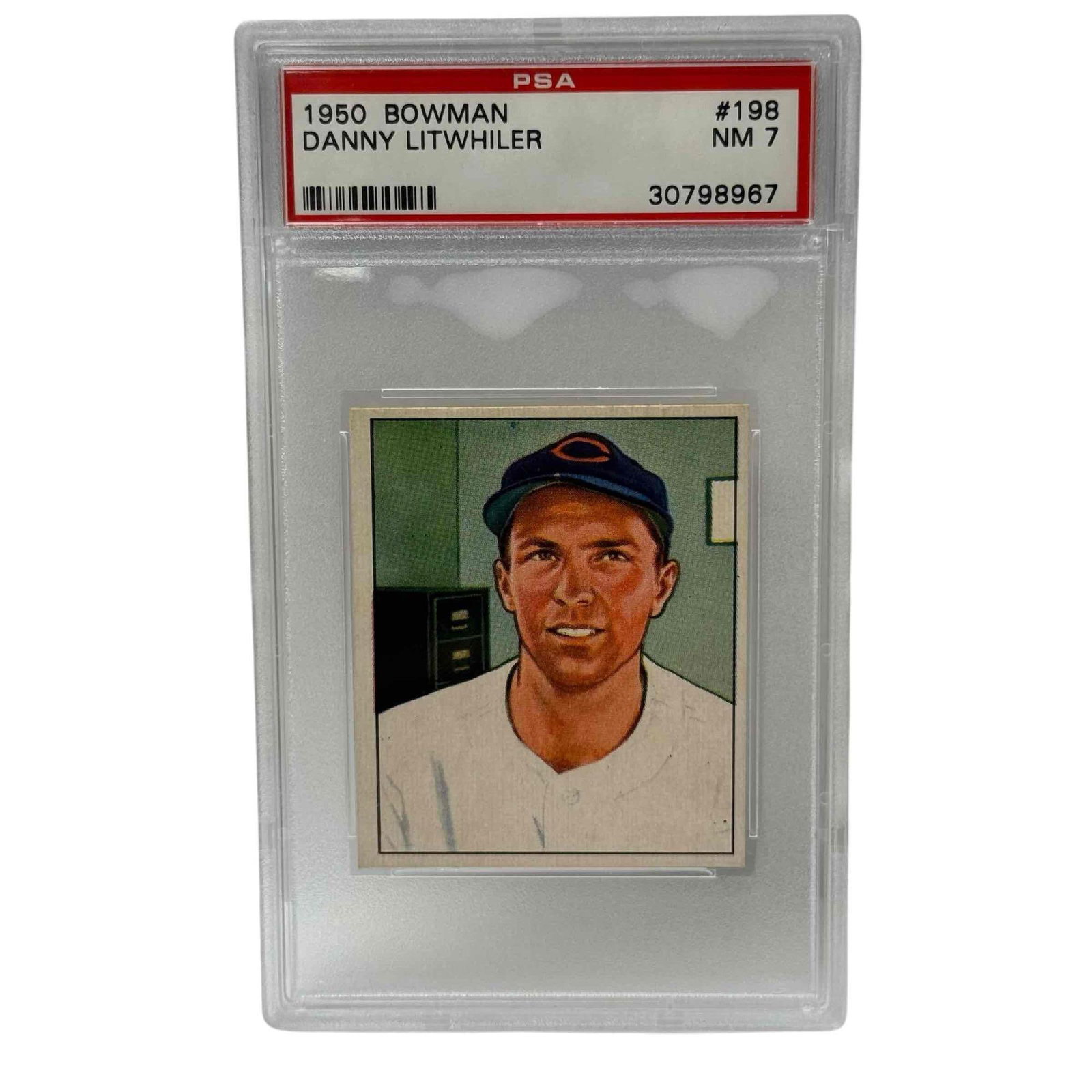 1950 Bowman Baseball #198 Danny Litwhiler PSA 7: PSA 7 NM graded card.